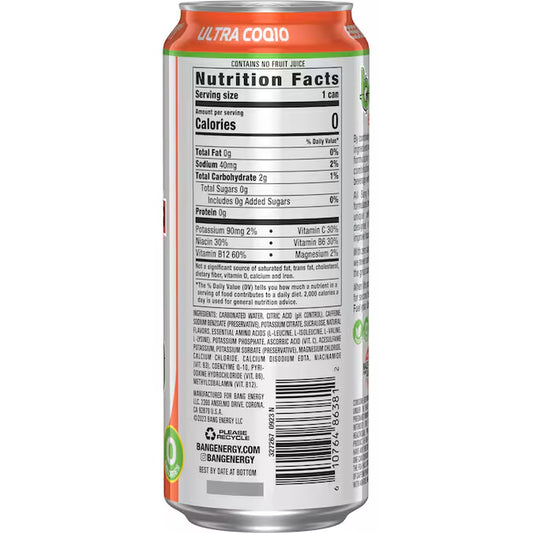 16 - Fl Oz Peach Energy Drink