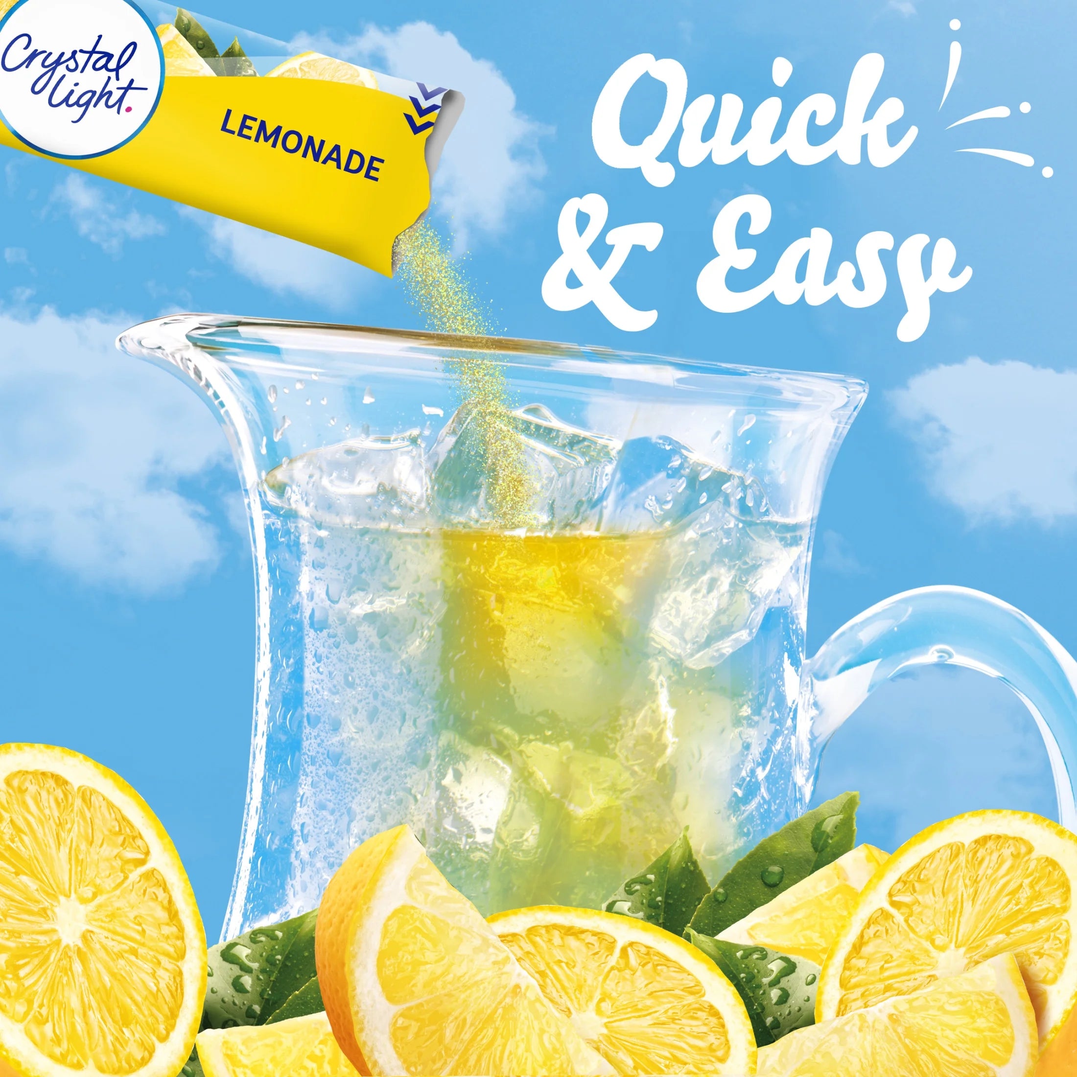 Drink Mix, 16 Pitcher Packets, for Flavorful Hydration and Shareable Refreshment, Lemonade, Flavored with Other Natural Flavor Zero Sugar, Low Calorie, 8.6 Oz