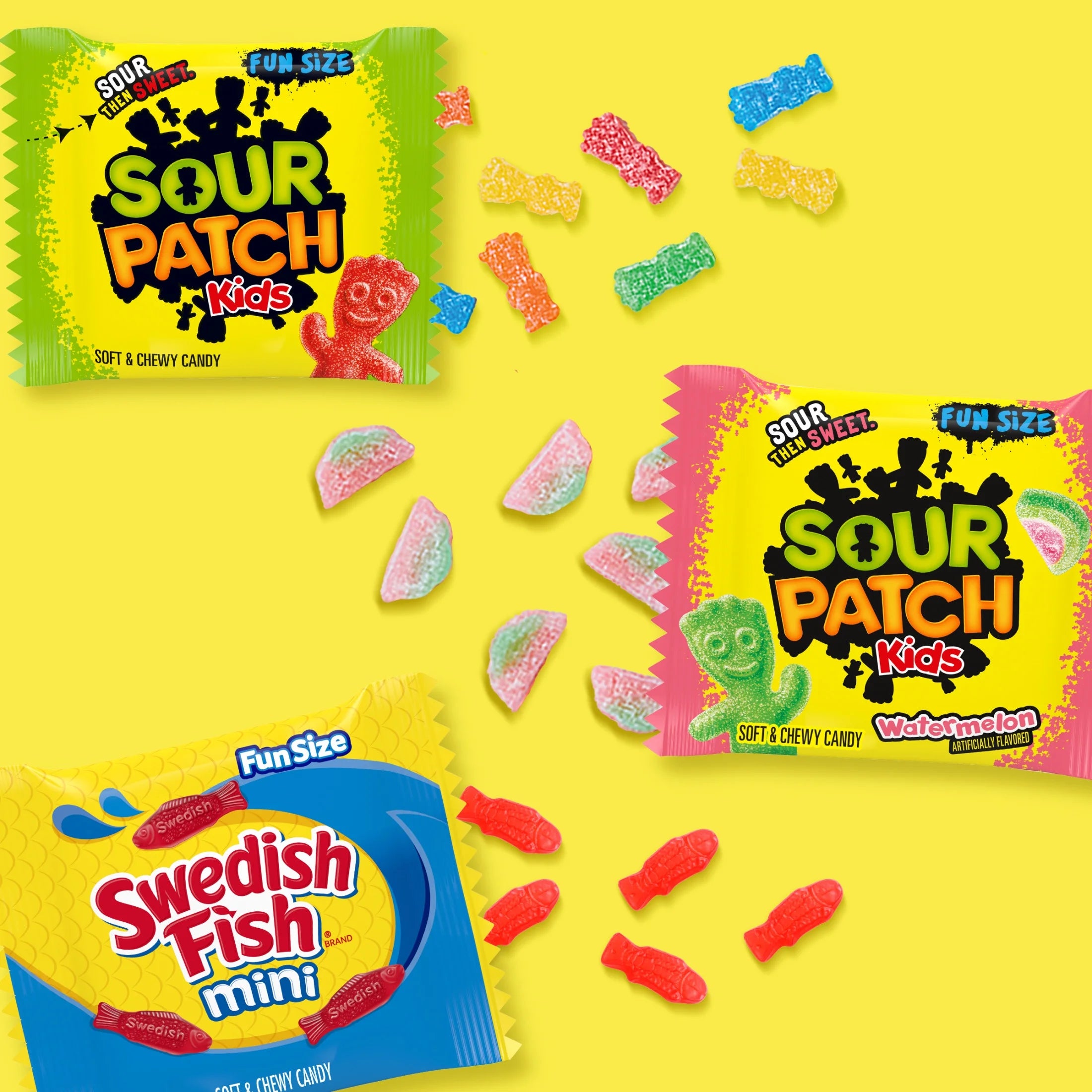 and SWEDISH FISH Mini Soft & Chewy Candy Variety Pack, Bulk Candy, 80 Snack Packs