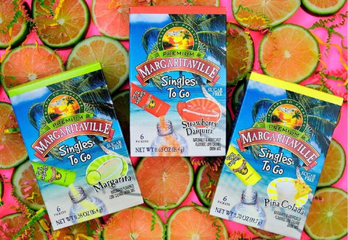 Margaritaville Singles to Go Drink Mix Pack of 3 Sugar Free 18 Servings