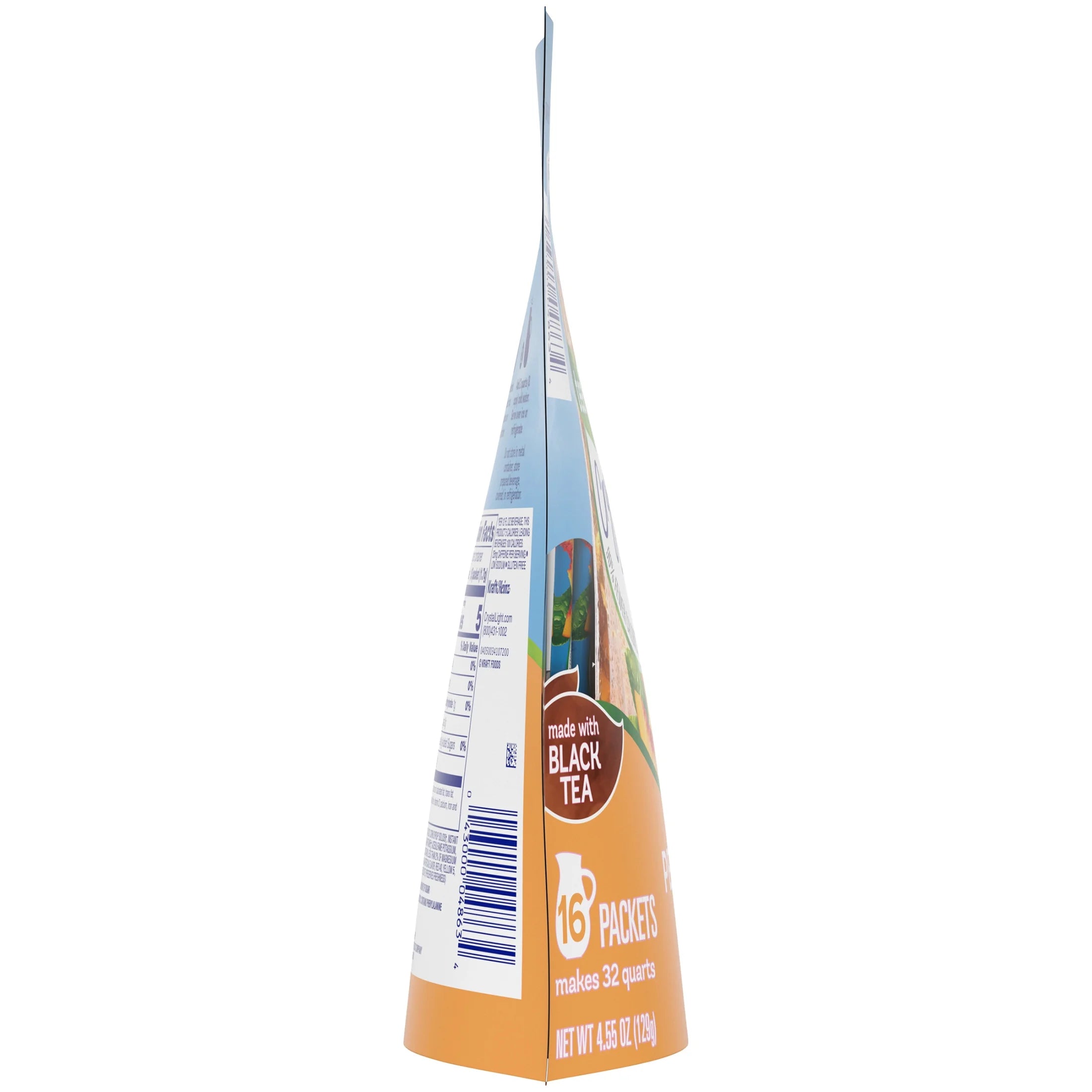 Drink Mix, 16 Pitcher Packets, for Flavorful Hydration and Shareable Refreshment, Artificially Flavored Peach Iced Tea, Made with Black Tea, 4.55 Oz