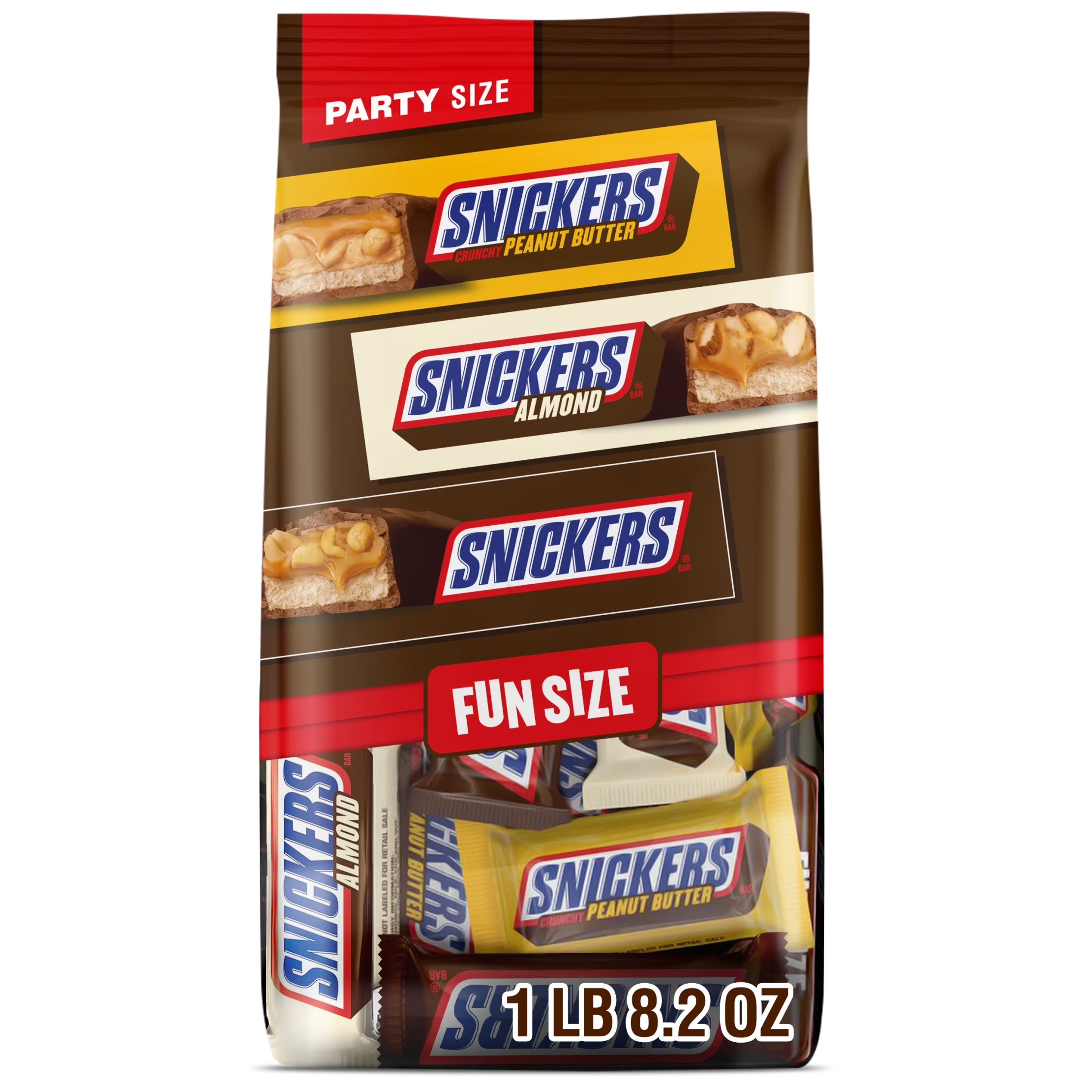 Fun Size Football Chocolate Bars Variety Pack, Party Size - 24.02 Oz Candy Bag