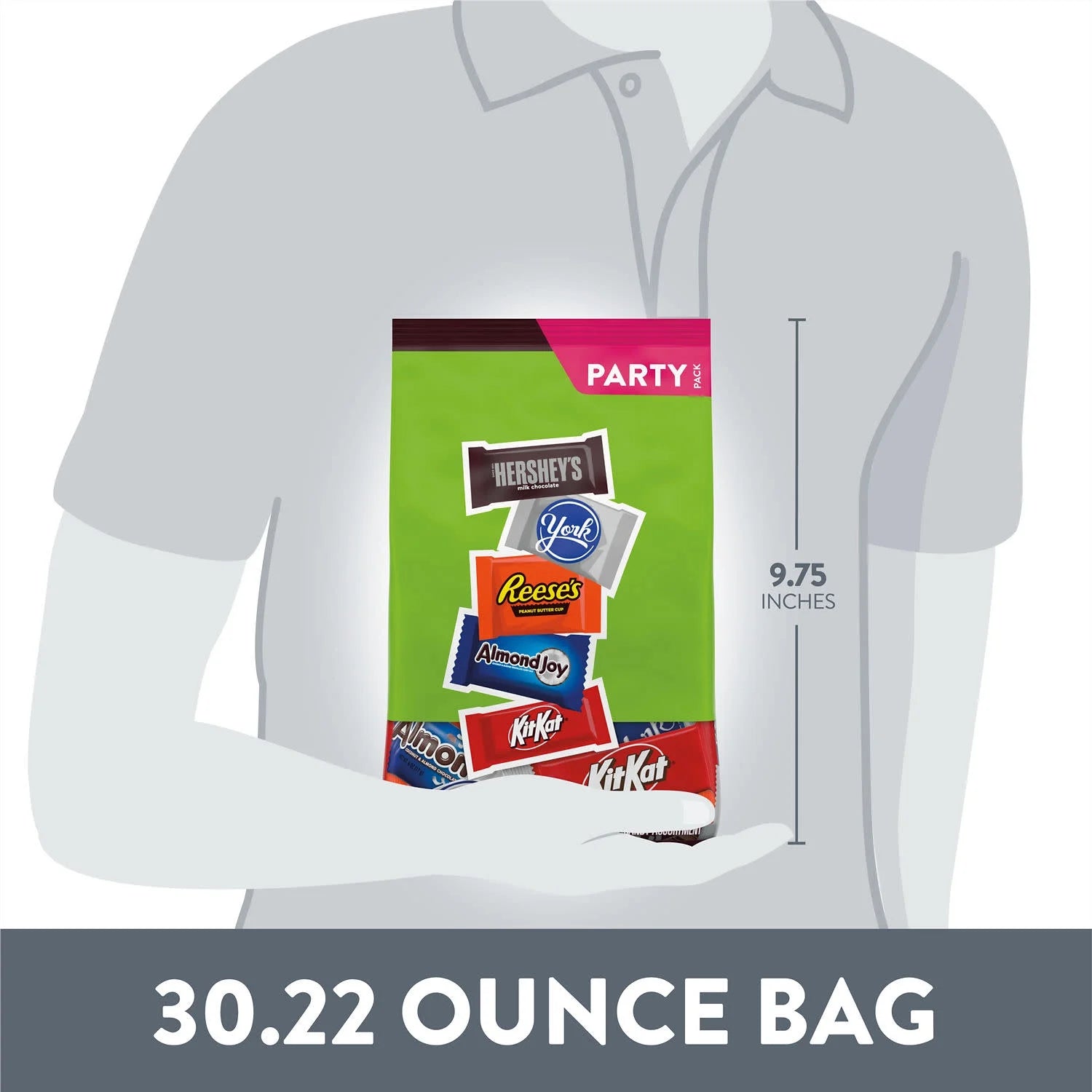 Hershey Assorted Chocolate Flavored Candy, Party Pack 30.22 Oz