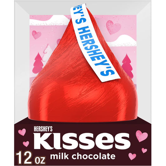 KISSES Milk Chocolate, Valentine'S Candy Gift Box, 12 Oz