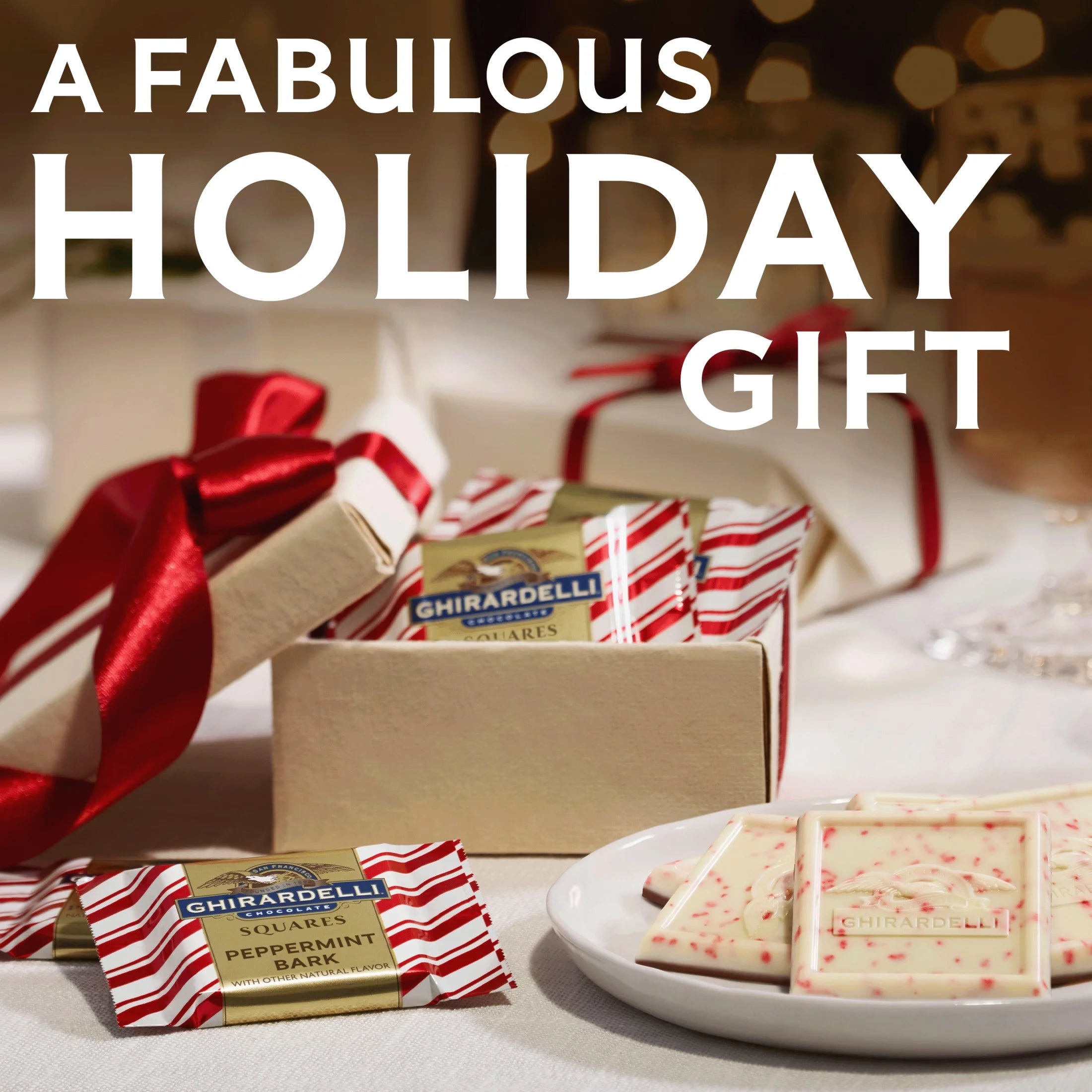 Dark Chocolate Peppermint Bark Chocolate Squares, 4.45 Oz Bag