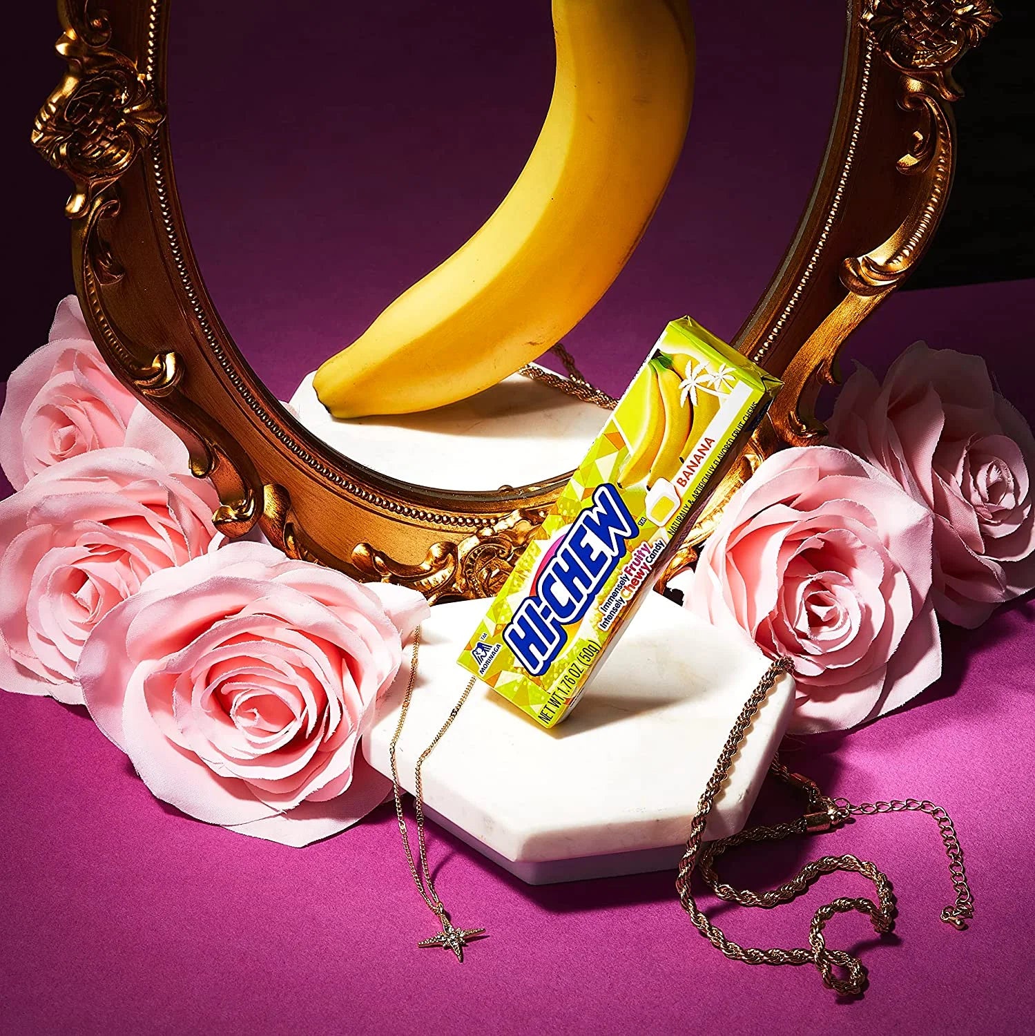 Hi‑Chew Banana Chews, 1.76 Oz (Pack of 15) – Tropical Fruit Chewy Candy