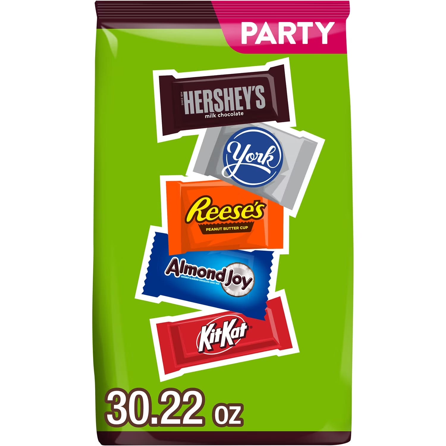 Hershey Assorted Chocolate Flavored Candy, Party Pack 30.22 Oz