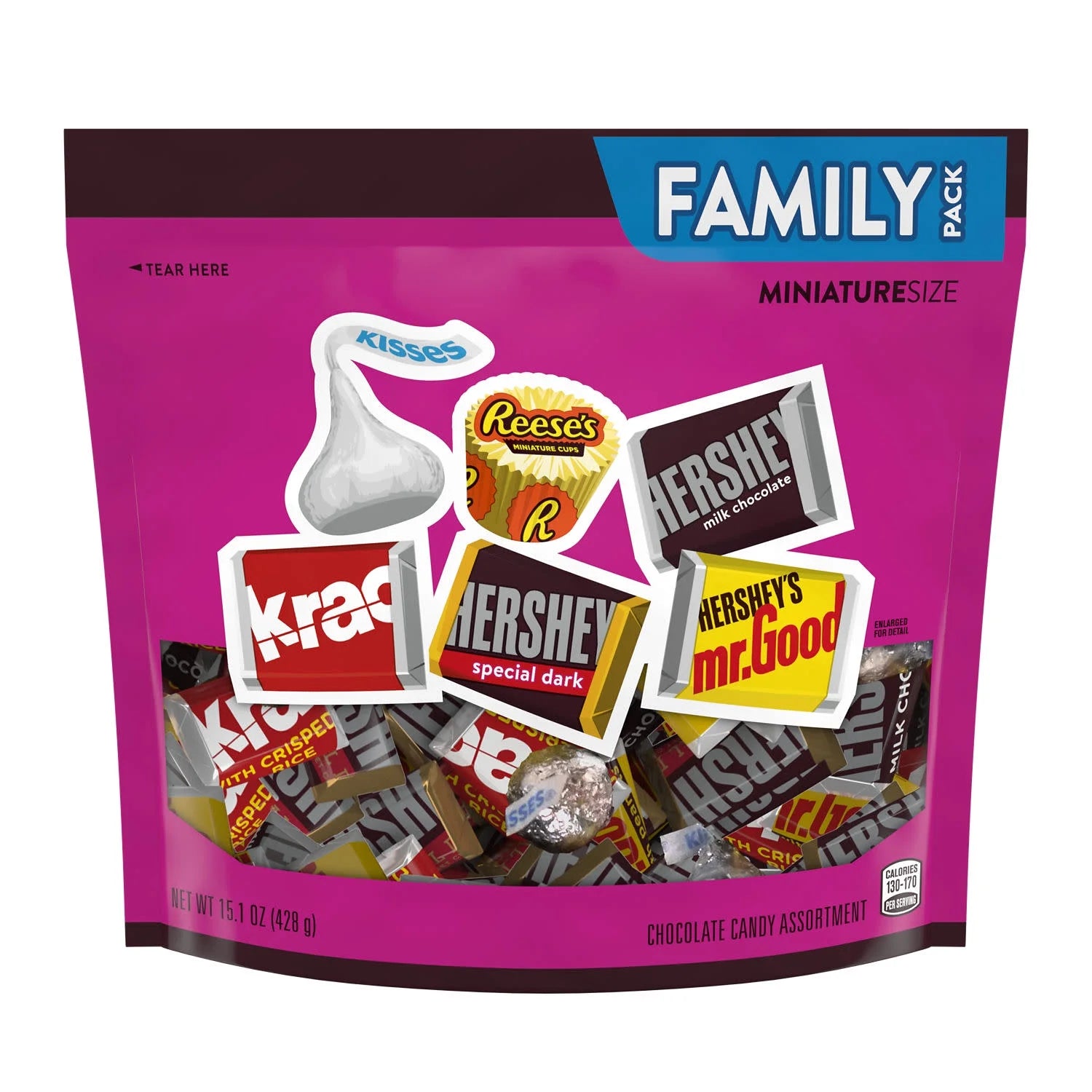 Miniatures Assorted Chocolate Candy, Family Pack 15.1 Oz