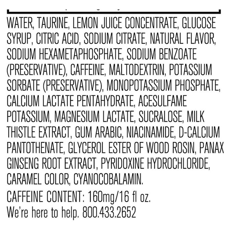 16 - Fl Oz Lemonade Energy Drink