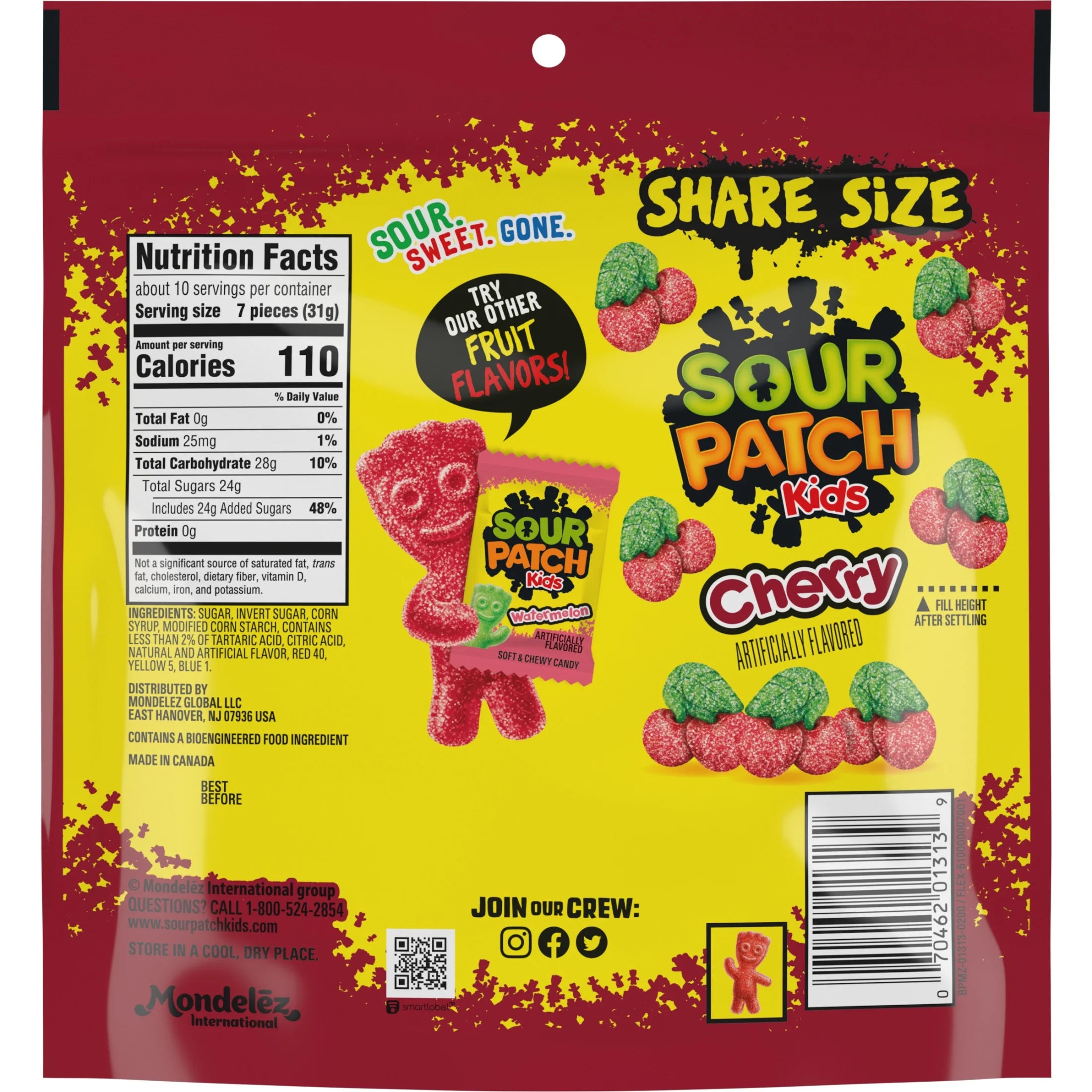 Cherry Soft & Chewy Candy, Share Size, 10.86 Oz