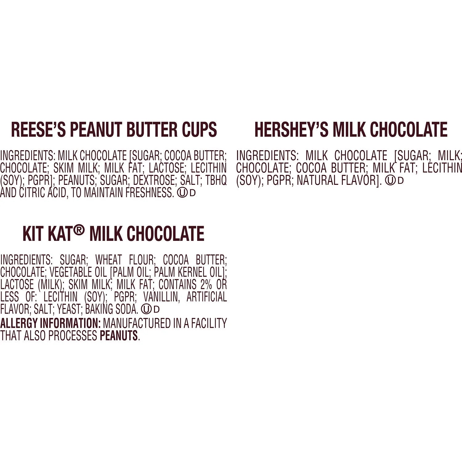 Hershey'S, Kit Kat and Reese'S Assorted Milk Chocolate Candy, Variety Box 27.3 Oz, 18 Count