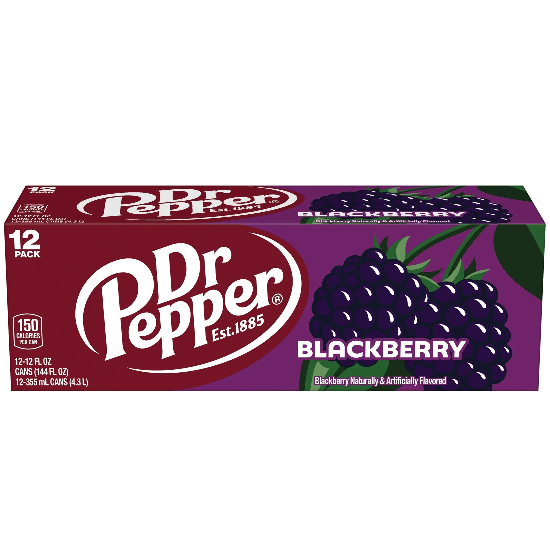 Dr Pepper Blackberry Soda Pop, 12 Fl Oz, 12 Pack Cans
