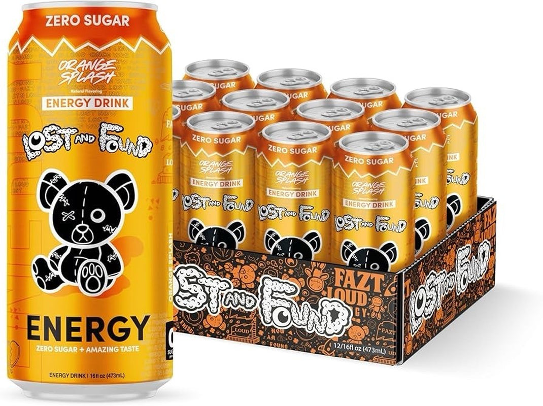 Lost and Found Energy Drink Orange Splash 16 Oz(12 Pk) - Collectible