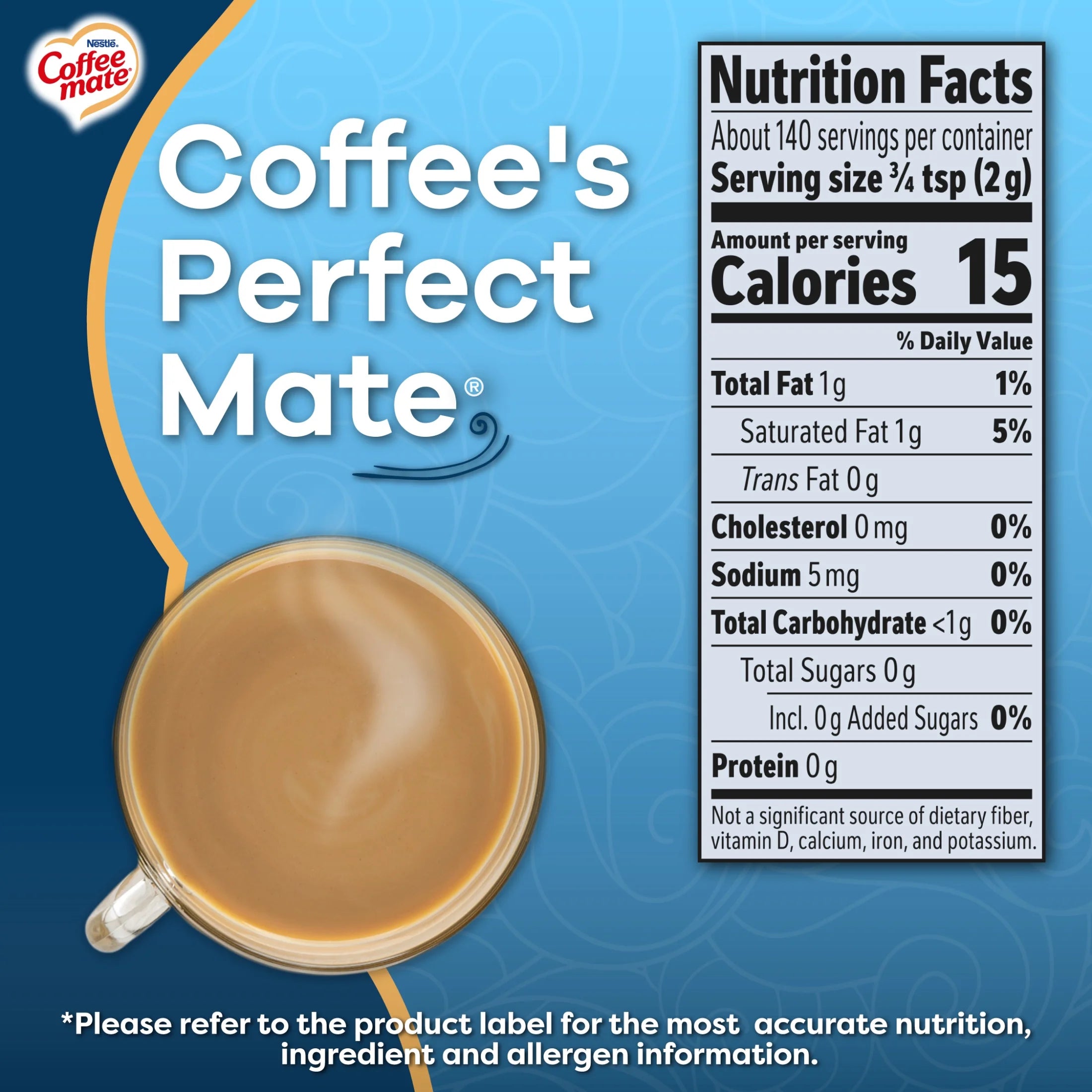 French Vanilla Sugar-Free Powder Coffee Creamer, 10.2 Oz