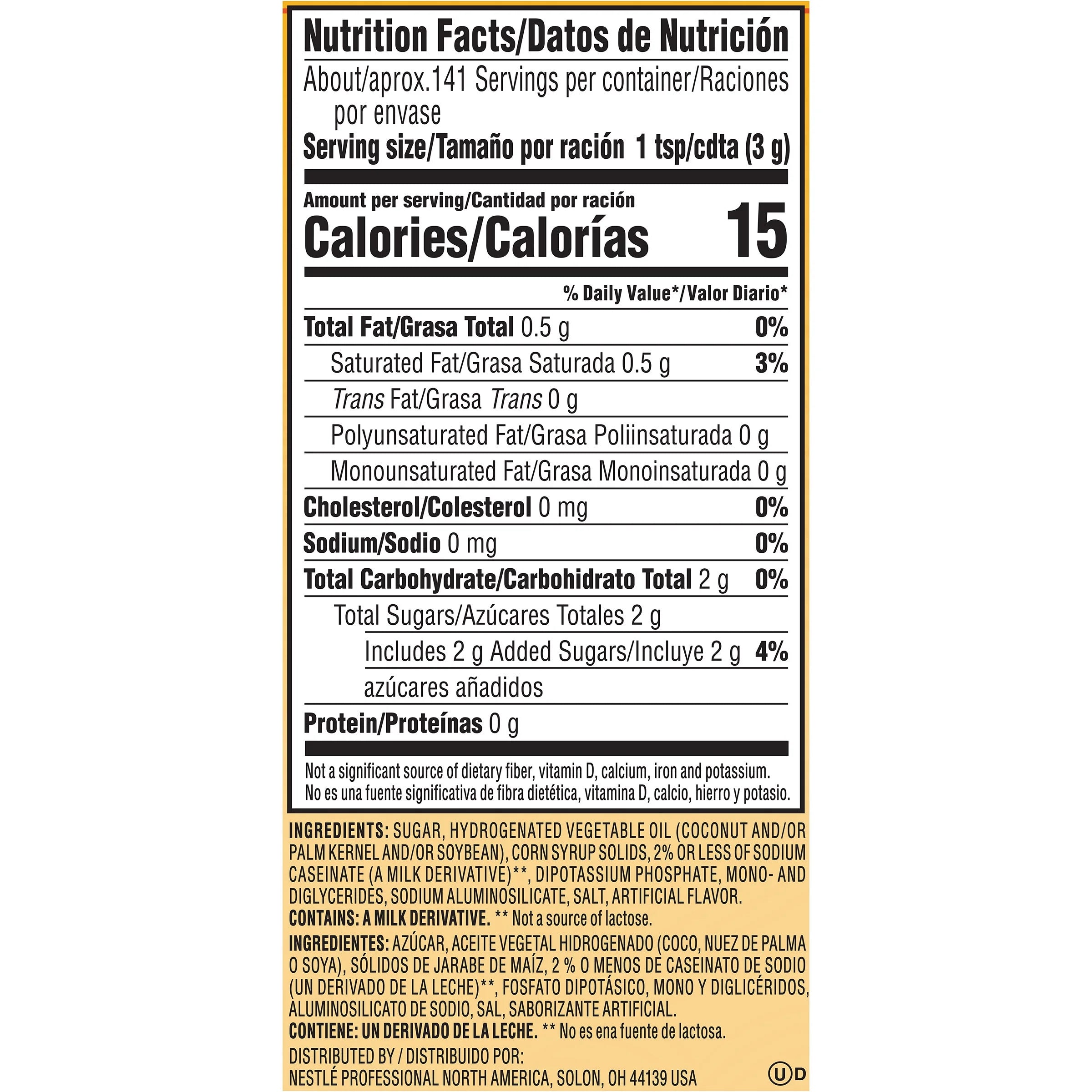 NESTLE  Coffee Creamer Hazelnut Powder Creamer 15 Oz. Canister