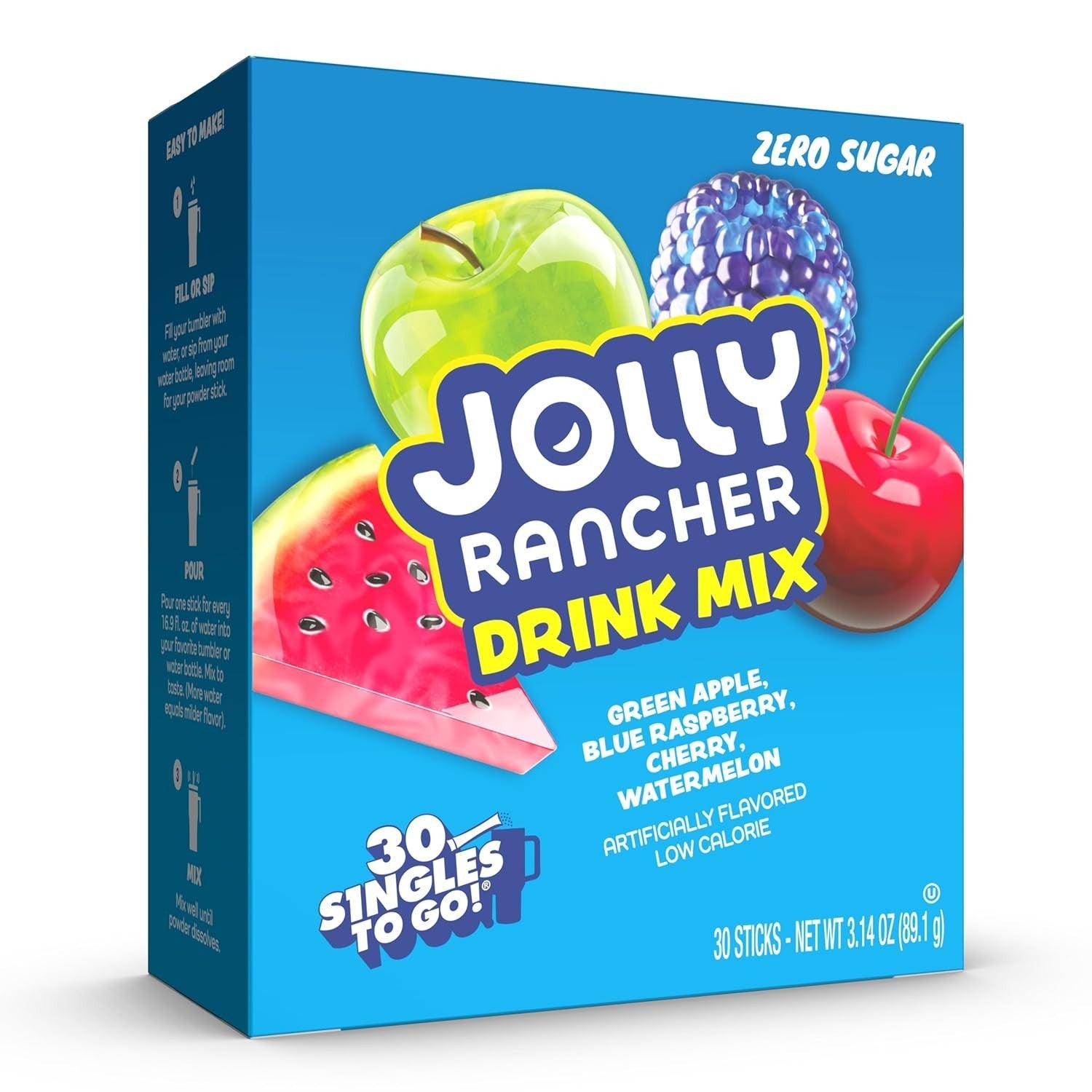 Jolly Rancher Singles to Go Variety Pack - Zero Sugar, 30 Servings of Flavor