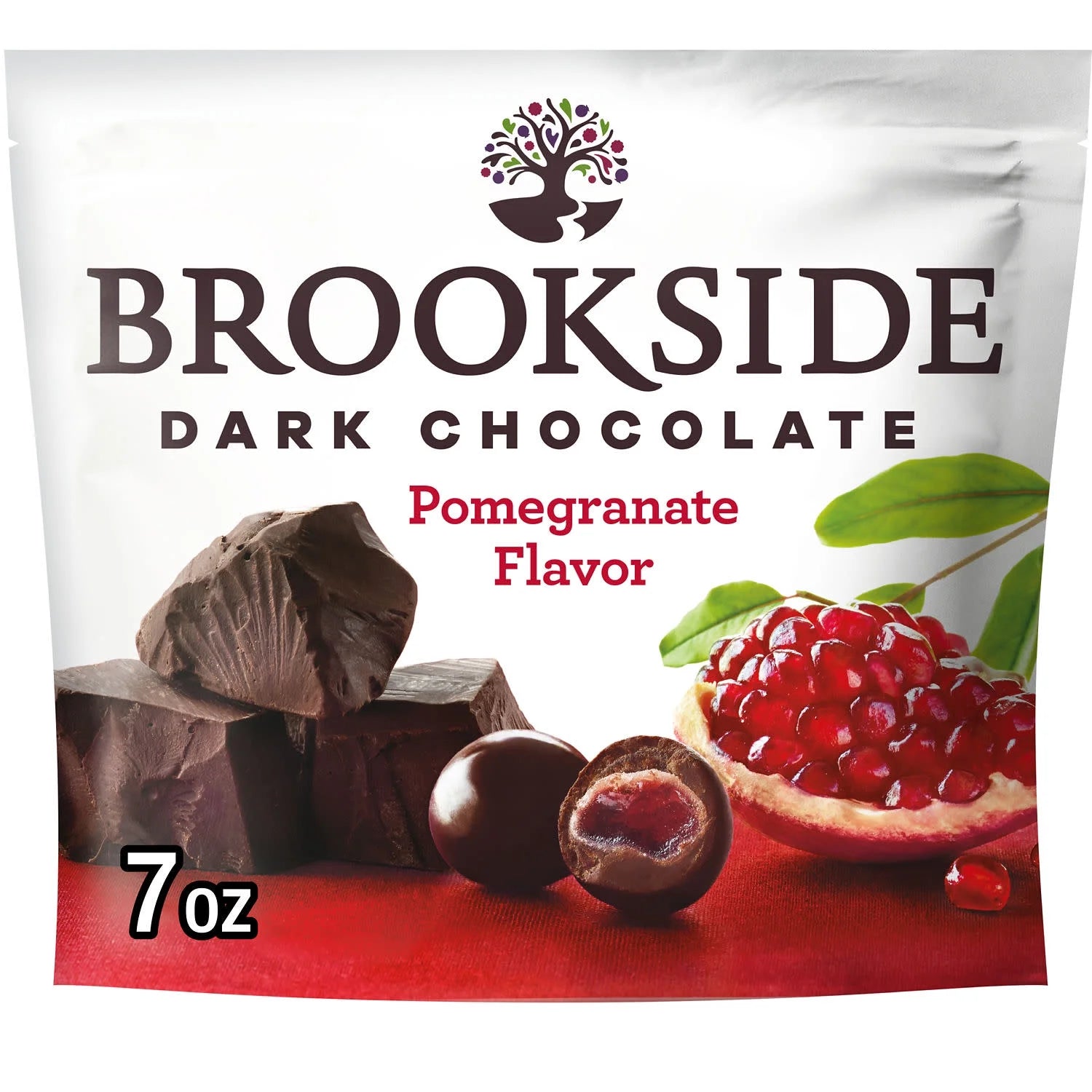 Dark Chocolate and Pomegranate Flavored Snacking Chocolate, Bag 7 Oz