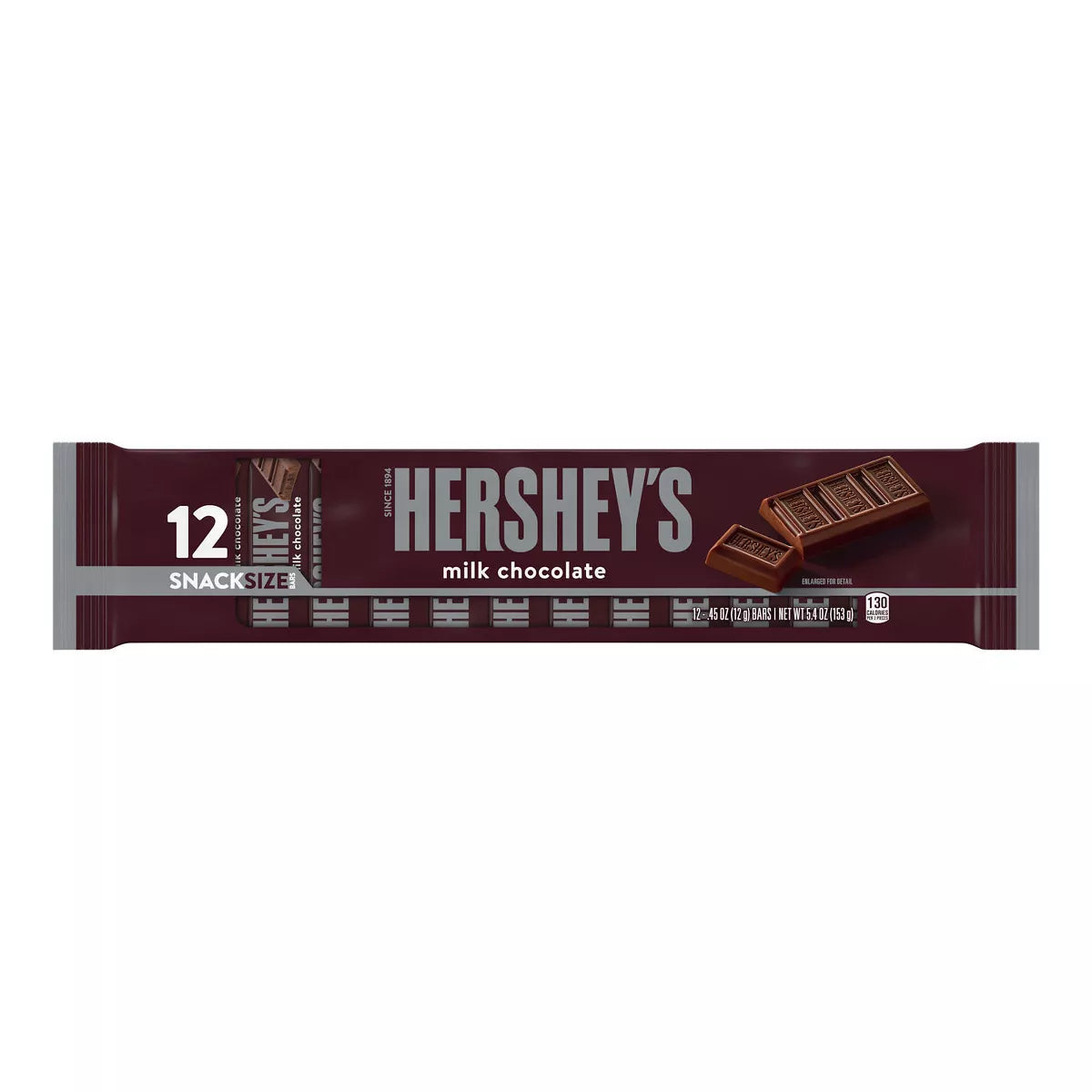 Hershey'S Milk Chocolate Snack Size  Bars - 5.4Oz/12Ct