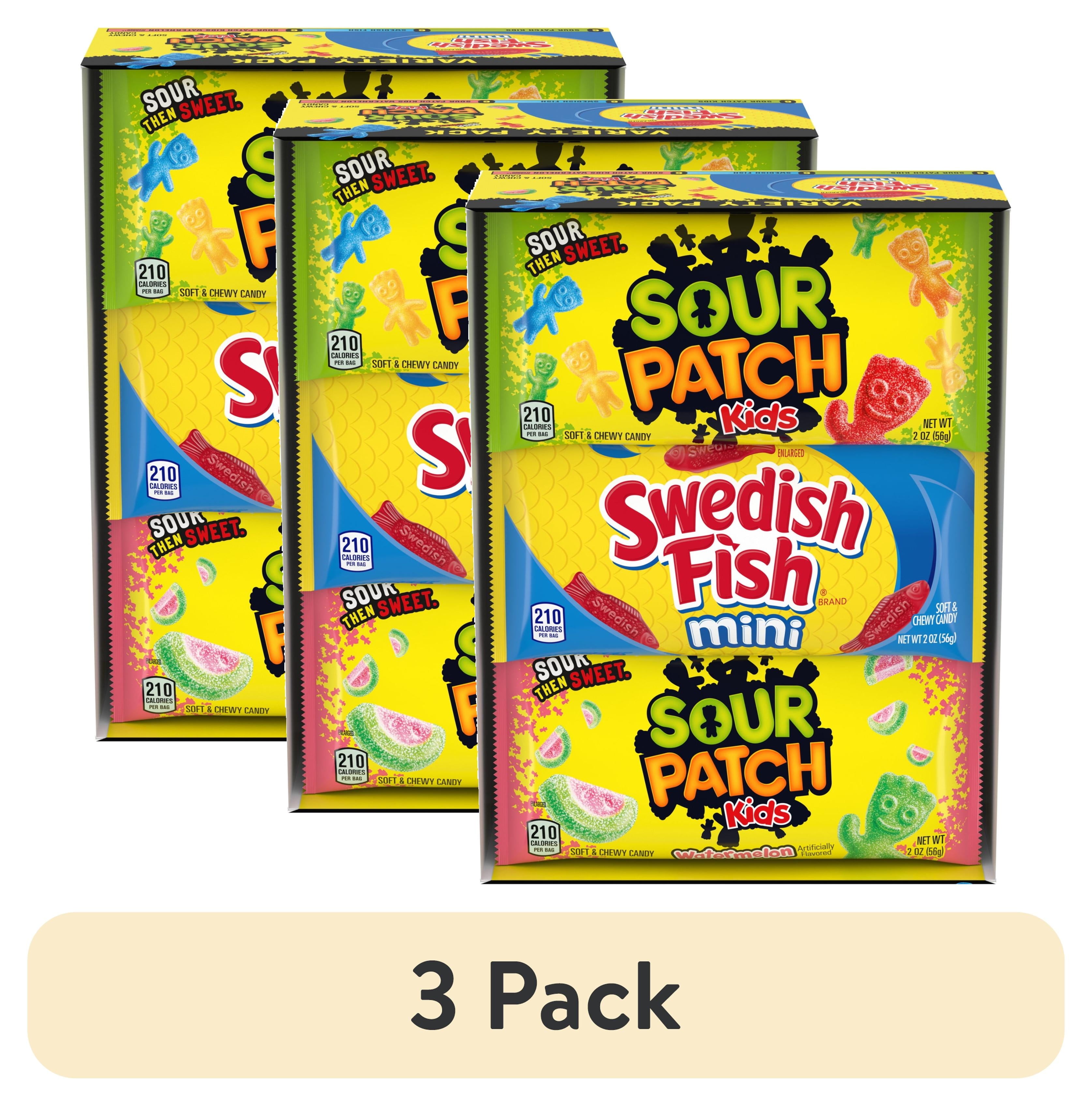 (3 Pack)  and SWEDISH FISH Mini Soft & Chewy Candy Variety Pack, Bulk Candy, 18 - 2 Oz Bags