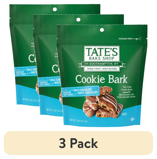 (3 Pack)  Cookie Bark, Chocolate Chip Cookies with Milk Chocolate & White Chocolate, 5 Oz
