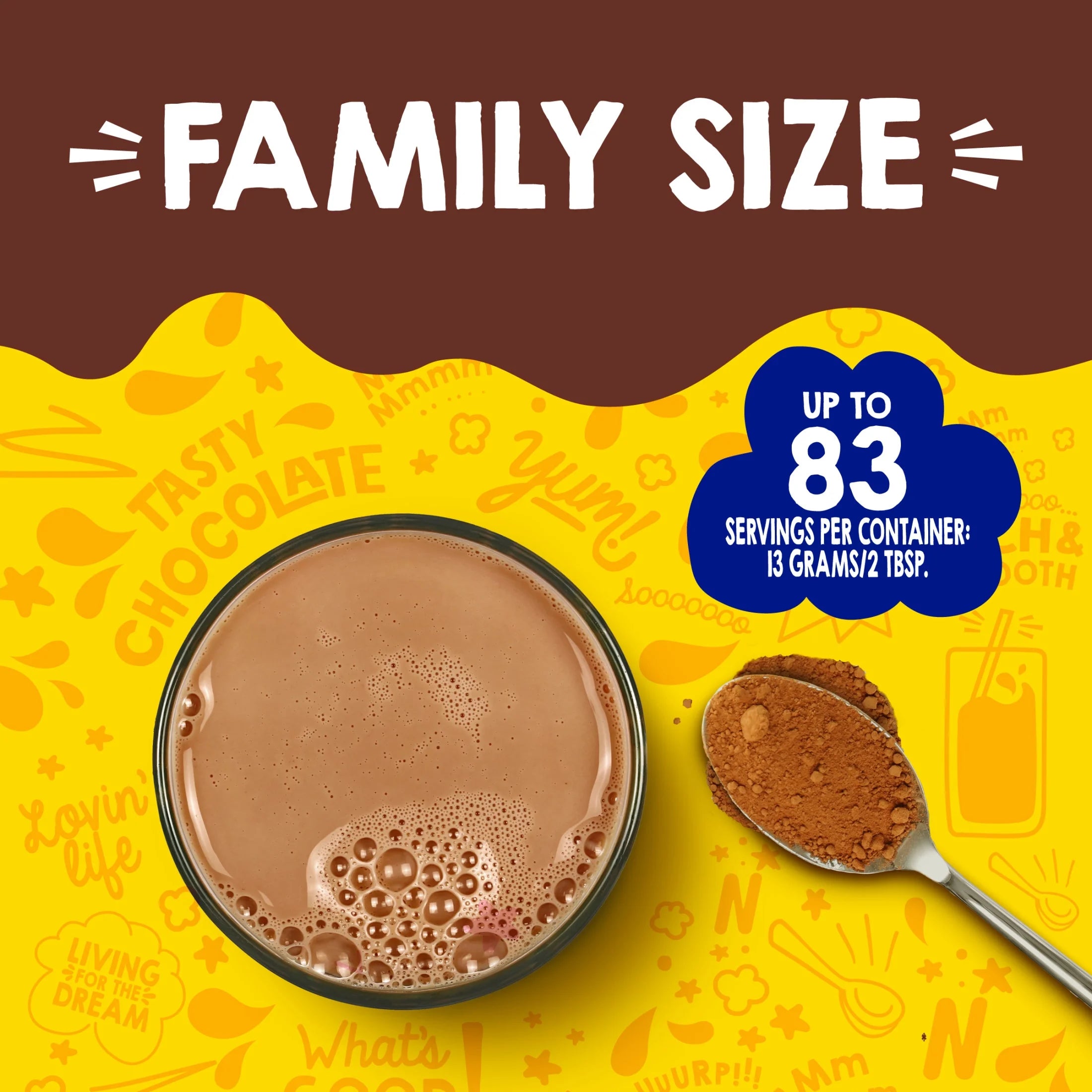 (4 Pack) Nestle Nesquik Chocolate Flavor Powder Stir in Drink Mix Canister, 38 Oz Canister, 83 Servings