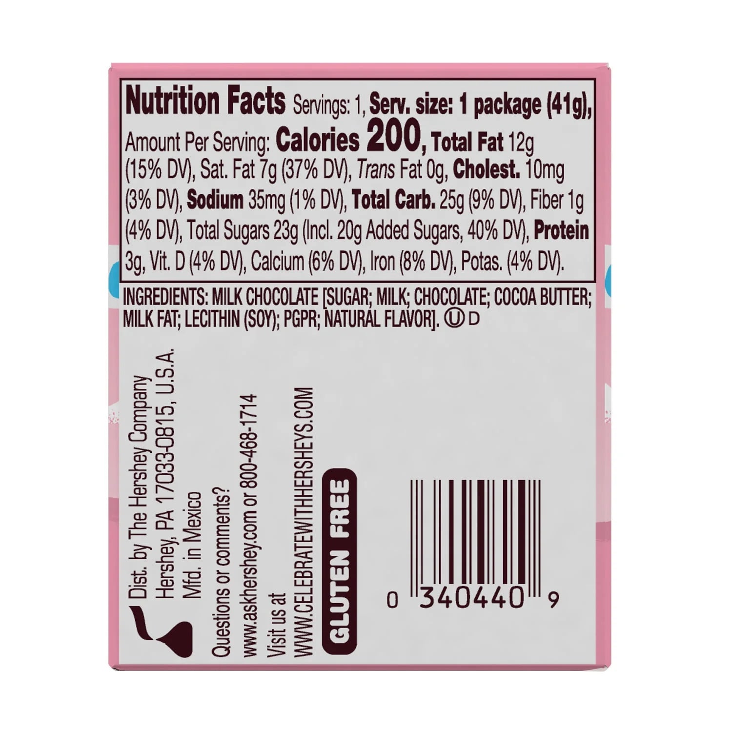 KISSES Solid Milk Chocolate, Valentine'S Candy Gift Box, 1.45 Oz