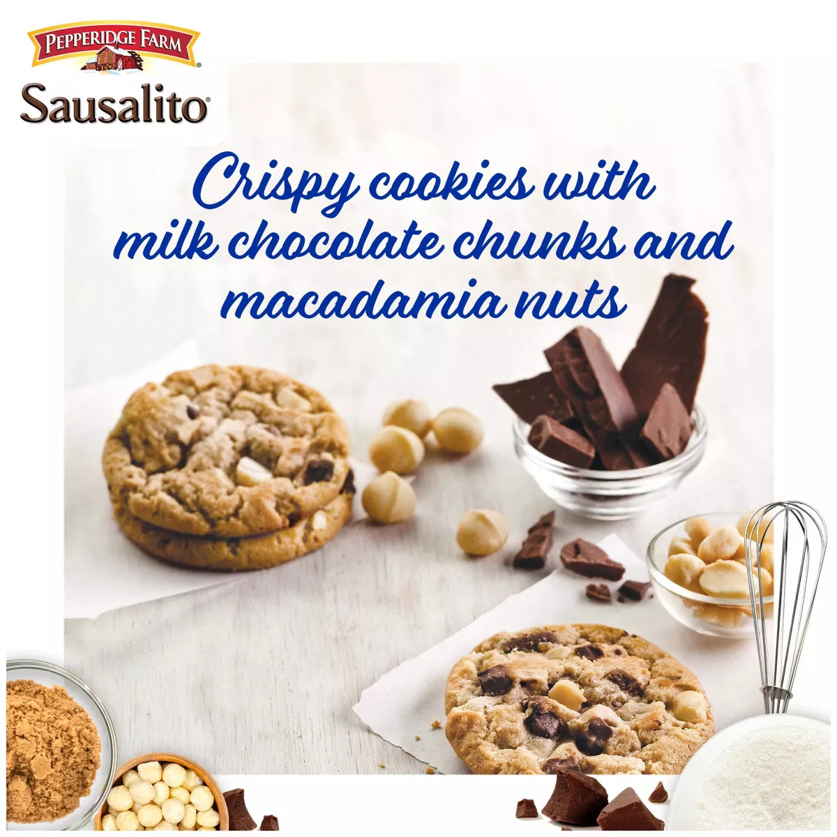 Pepperidge Farm Sausalito Crispy Milk Chocolate Macadamia Cookies - 7.2Oz/8Ct