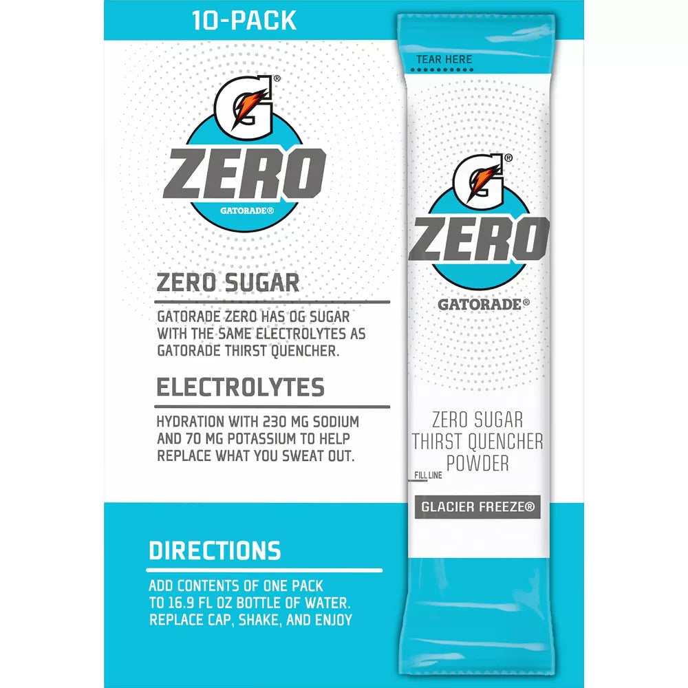 GZERO Glacier Freeze Sports Drink Mix - 1.08Oz (2 Pack)