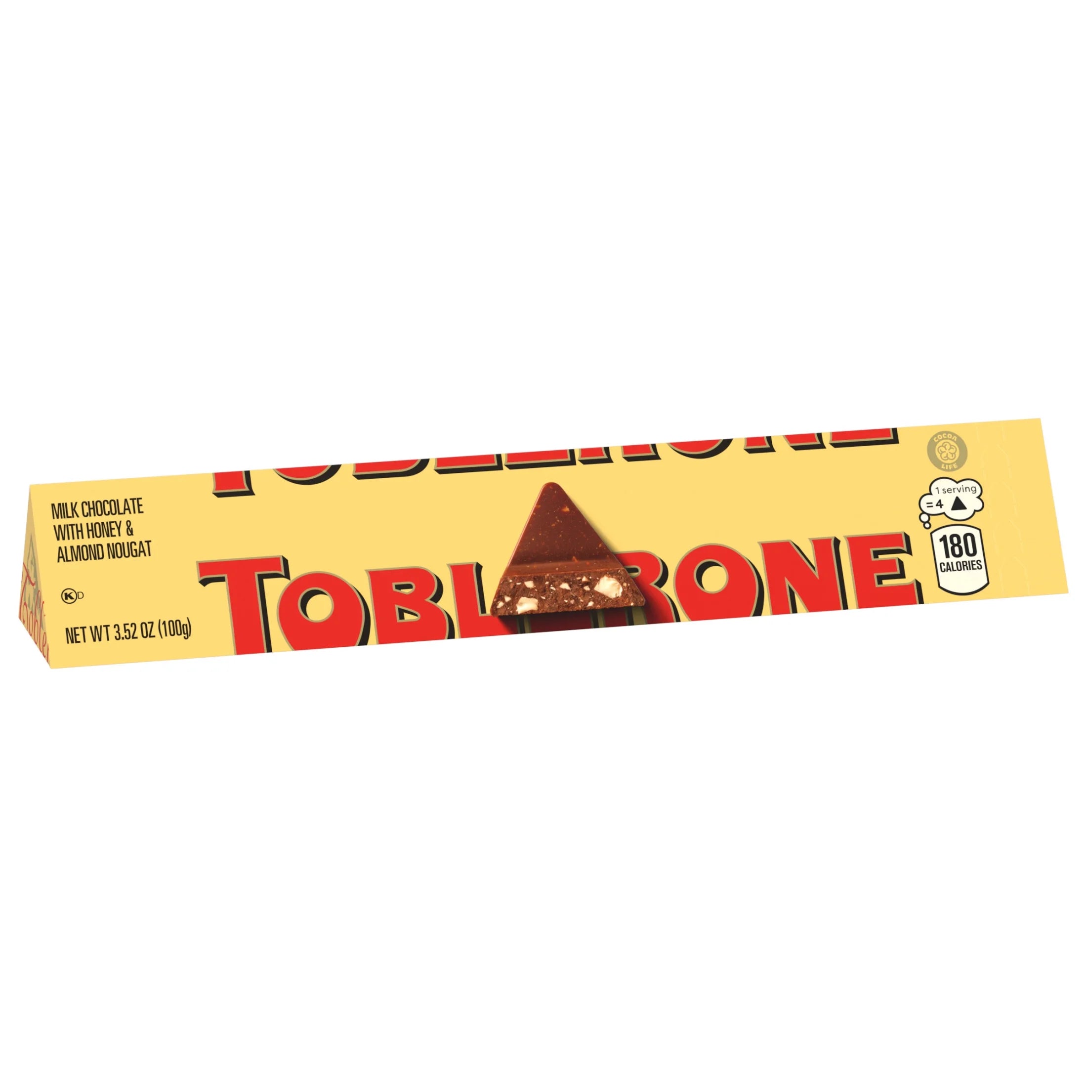 Milk Chocolate Bar with Honey and Almond Nougat, 3.52 Oz