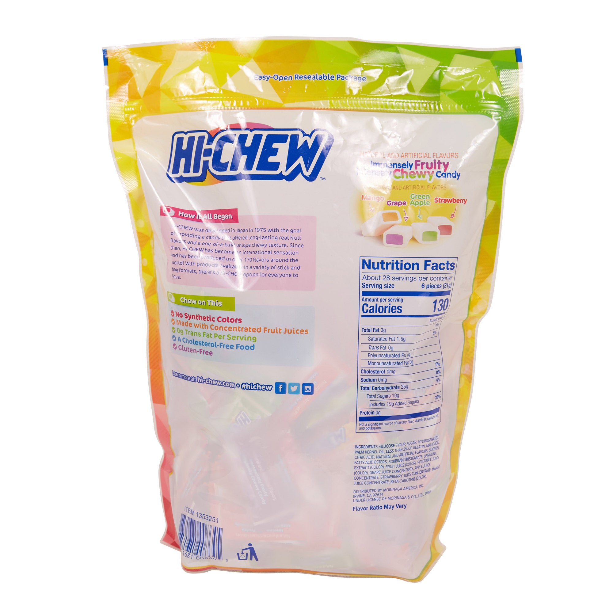 Hi-Chew Fruit Chews, Original Mix, 30 Oz