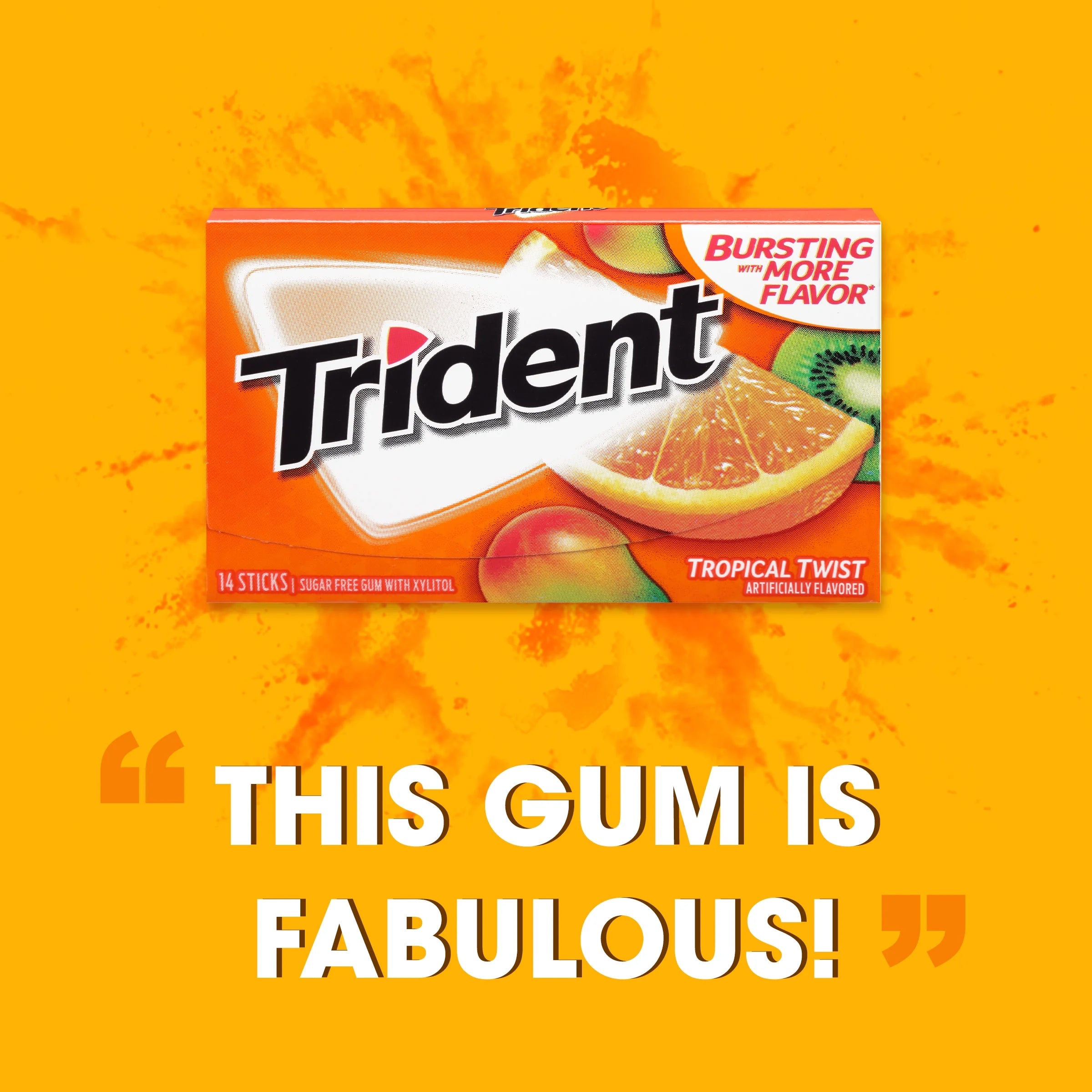 Tropical Twist Sugar Free Gum, 12 Pk 14 Pc