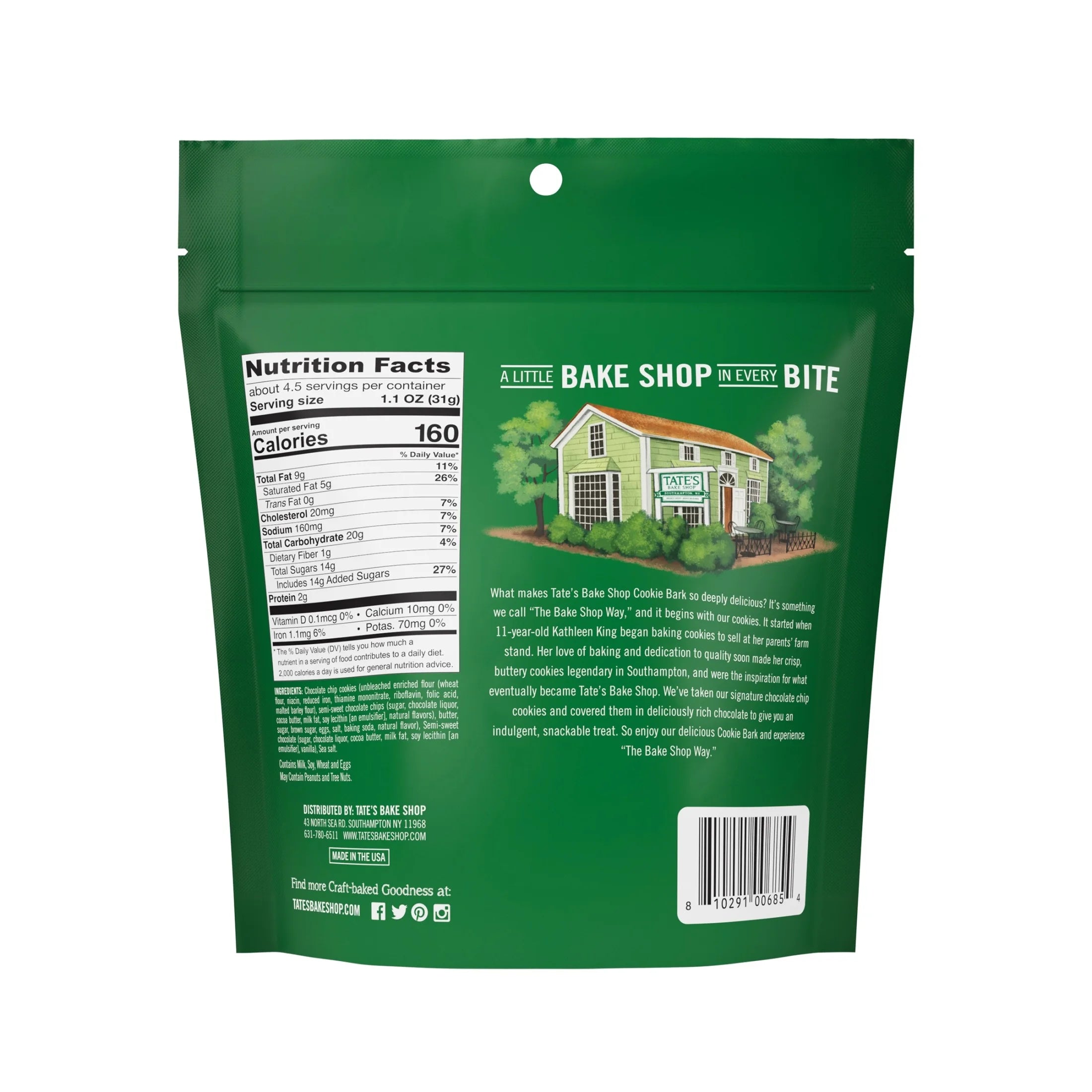 (3 Pack)  Cookie Bark, Chocolate Chip Cookies with Dark Chocolate and Sea Salt, 5 Oz