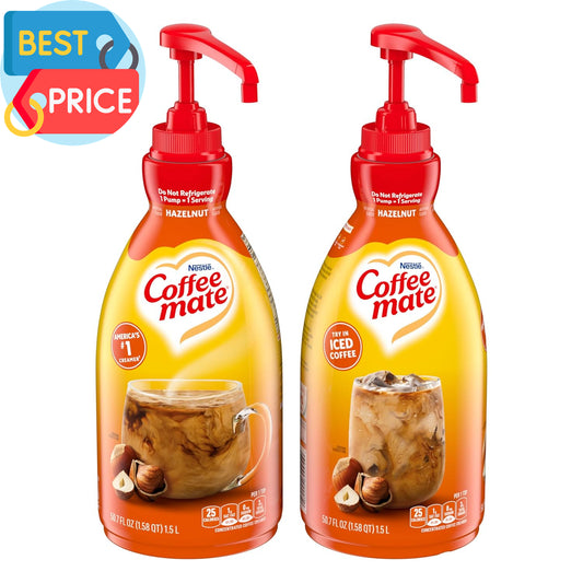 Coffee Creamer, Hazelnut, Concentrated Liquid Pump Bottle, Non Dairy, No Refrige