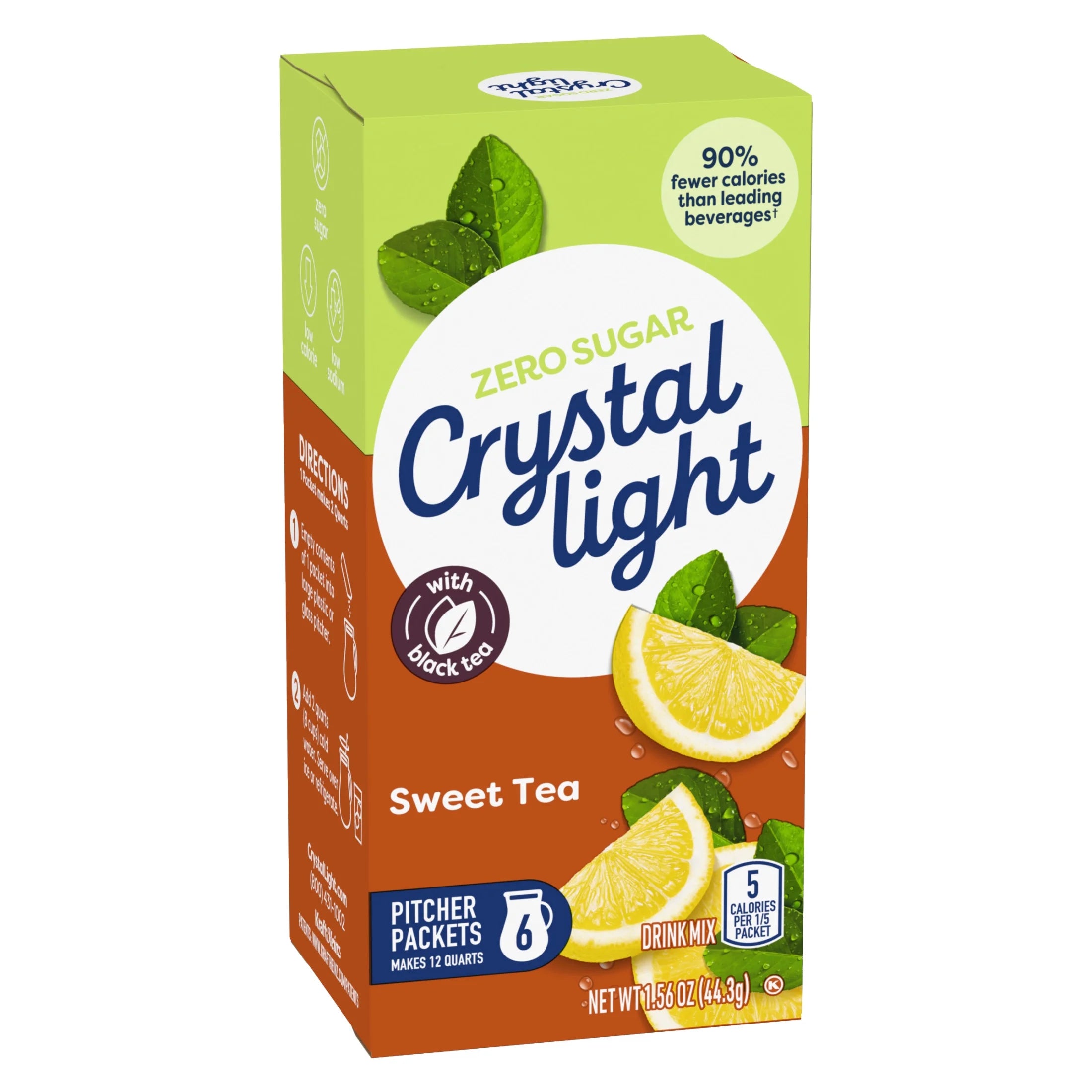 Drink Mix, 6 Pitcher Packets, for Flavorful Hydration and Shareable Refreshment, Sweet Tea Natural Flavor, Made with Black Tea, 1.56 Oz