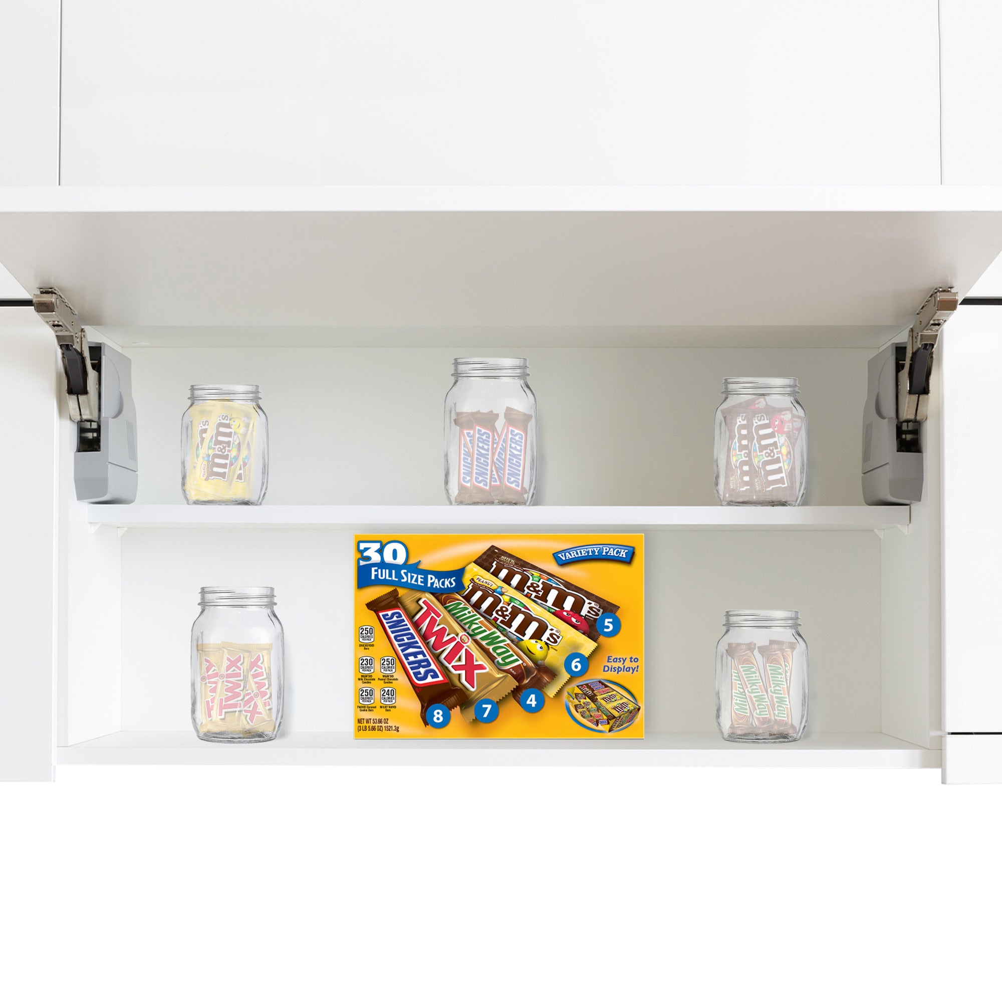 M&M'S, Snickers and More Chocolate Candy Bars, Variety Pack, 30-Count