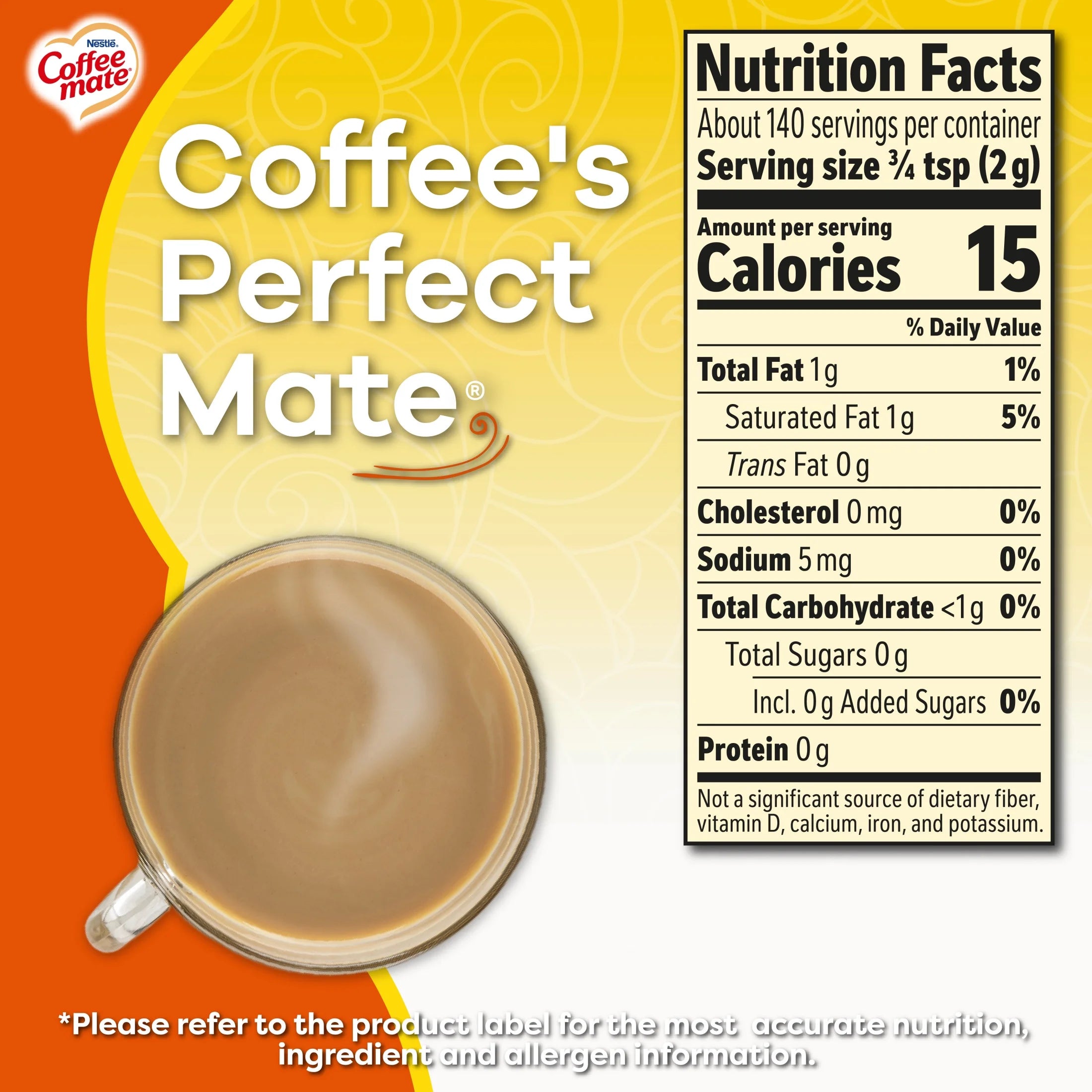 Hazelnut Sugar-Free Powder Coffee Creamer, 10.2 Oz