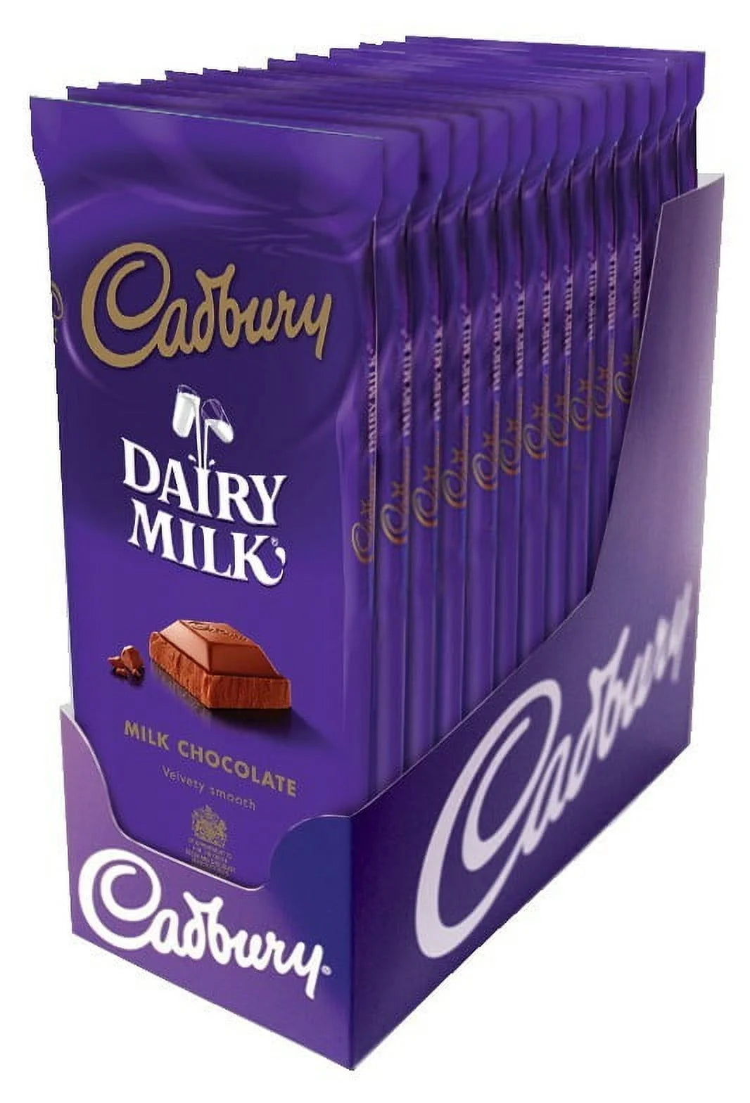 DAIRY MILK Milk Chocolate Full Size, Bulk Individually Wrapped Candy Bars, 3.5 Oz (14 Count)