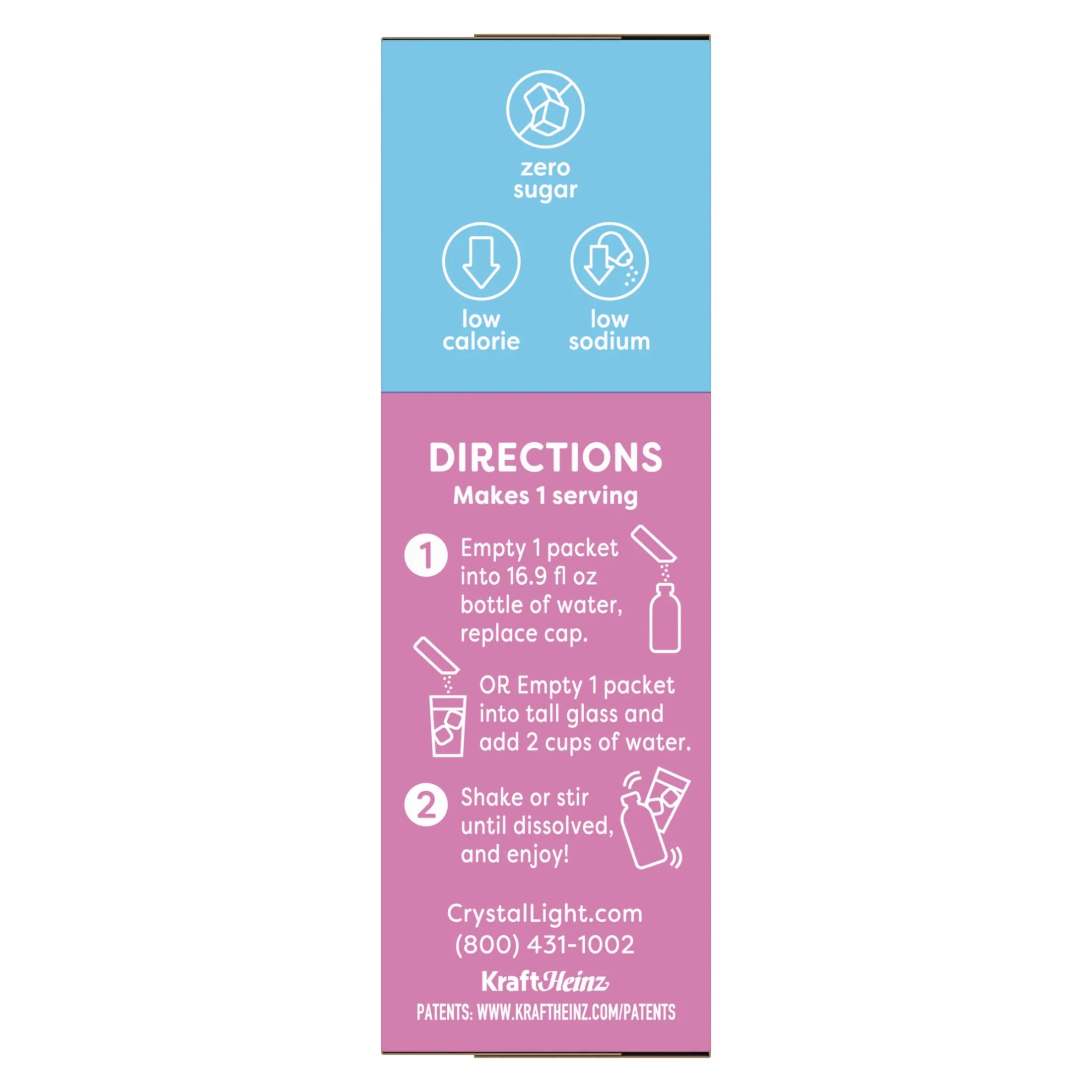 Drink Mix, 10 Packets, for Convenient On-The-Go Flavorful Hydration, Raspberry Ice Artificial Flavor, Zero Sugar, 0.6 Oz