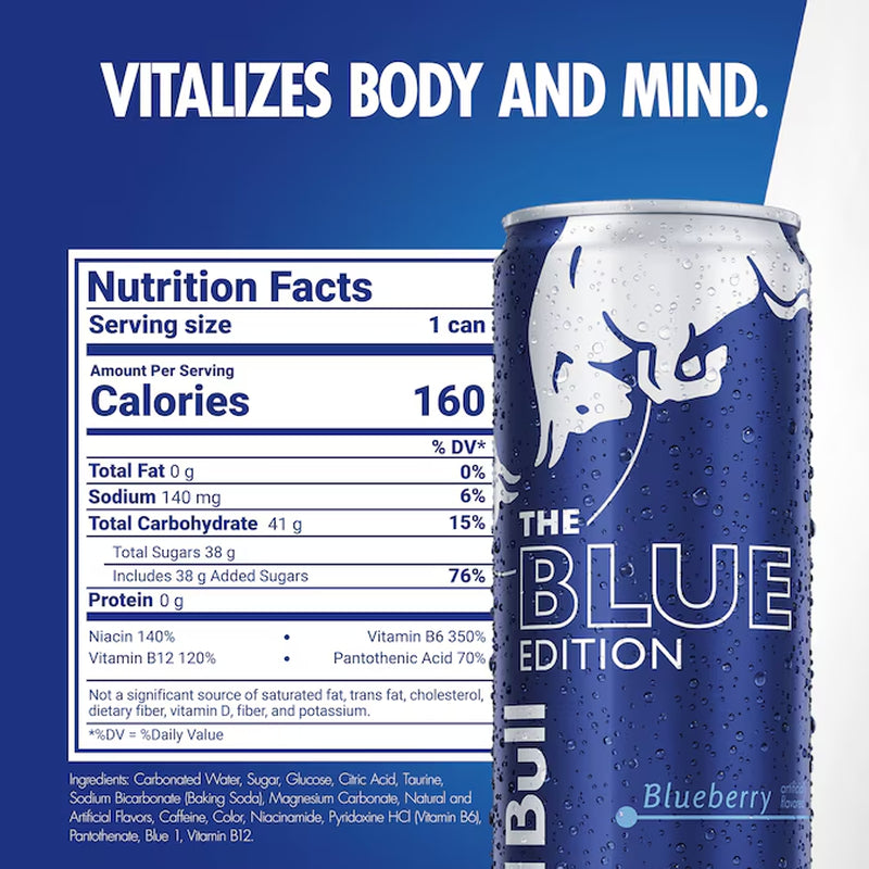 12 - Fl Oz Blueberry Energy Drink