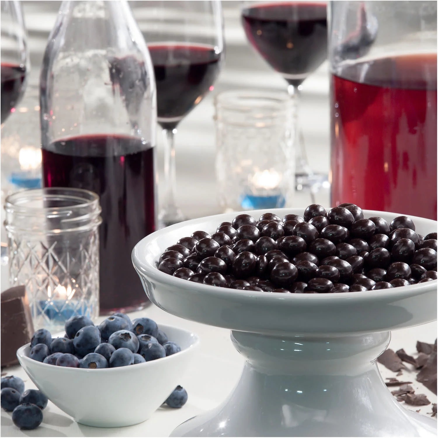 Dark Chocolate, Acai and Blueberry Flavored Snacking Chocolate, Bag 7 Oz