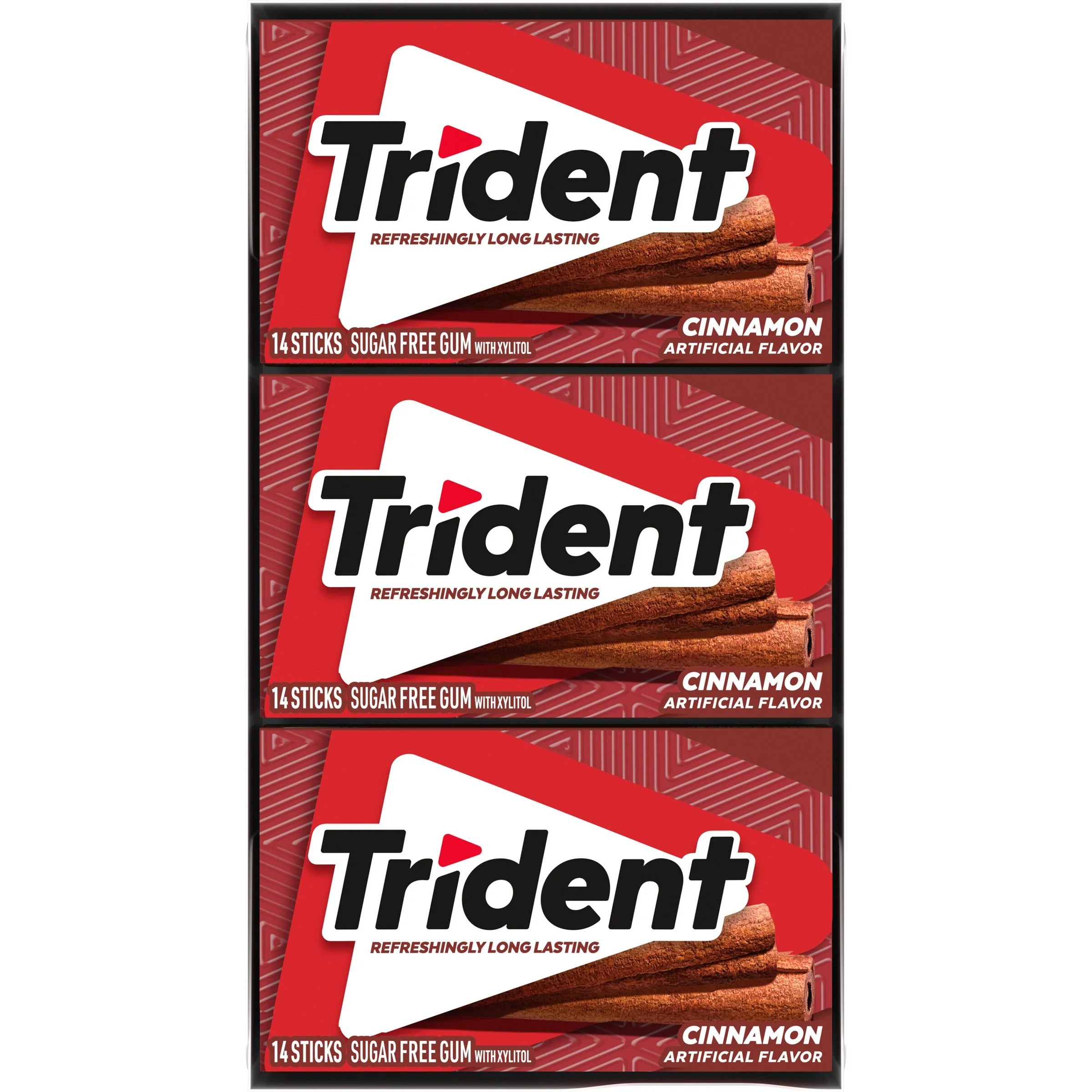 Cinnamon Sugar Free Gum, 12 Packs of 14 Regular Size Pieces (168 Total Pieces)