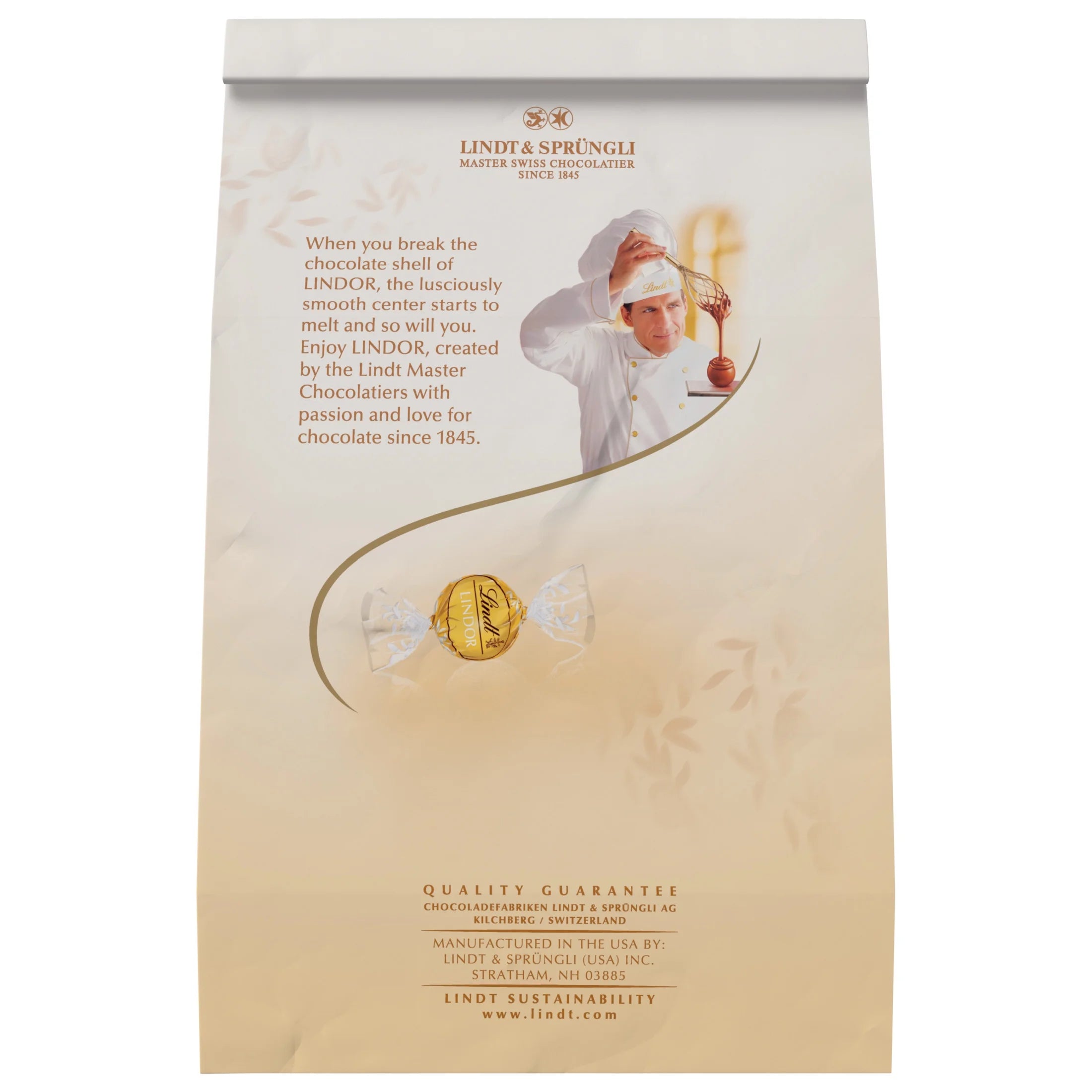 Lindor White Chocolate Candy Truffles, 15.2 Oz. Bag