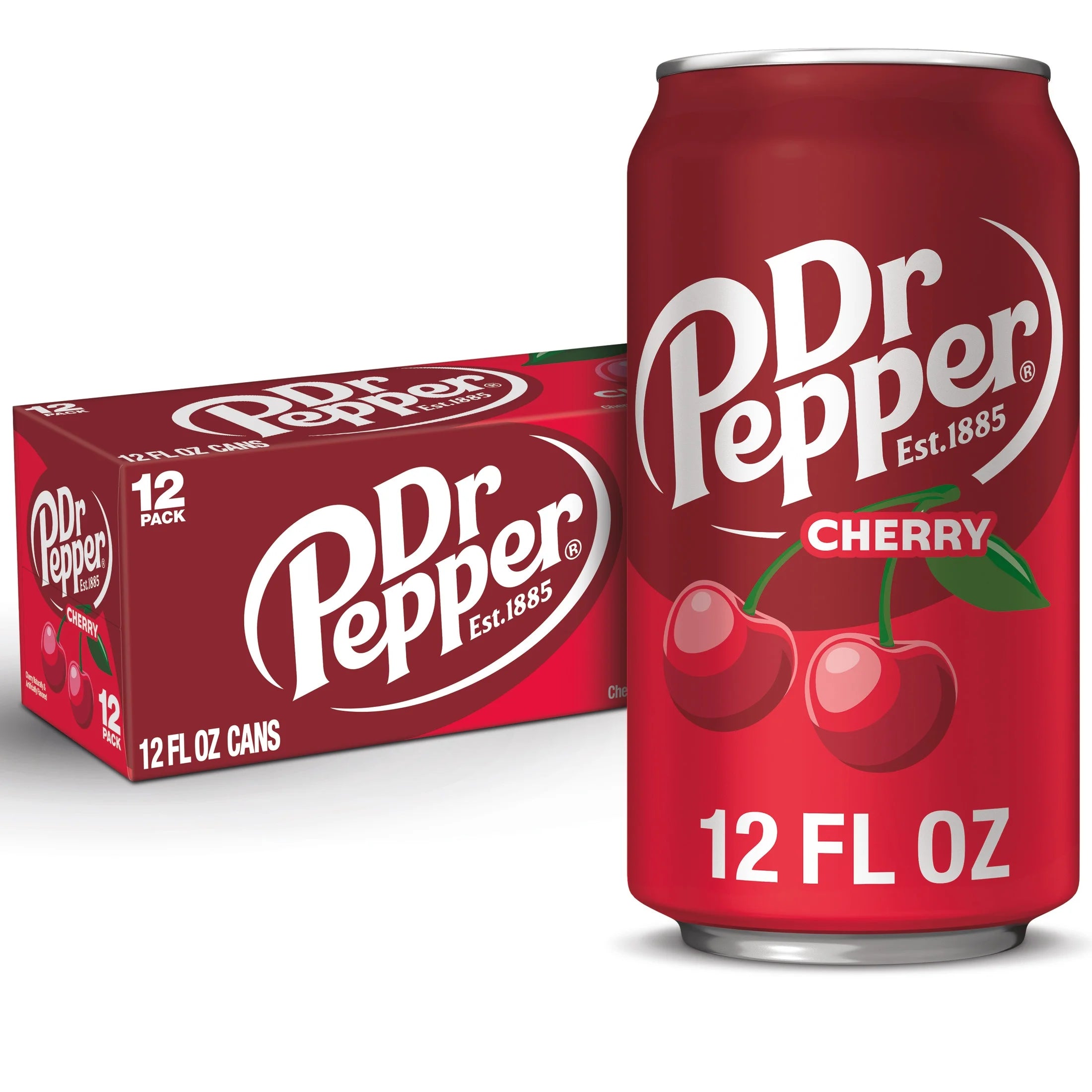 Dr Pepper Cherry Soda Pop, 12 Fl Oz, 12 Pack Cans