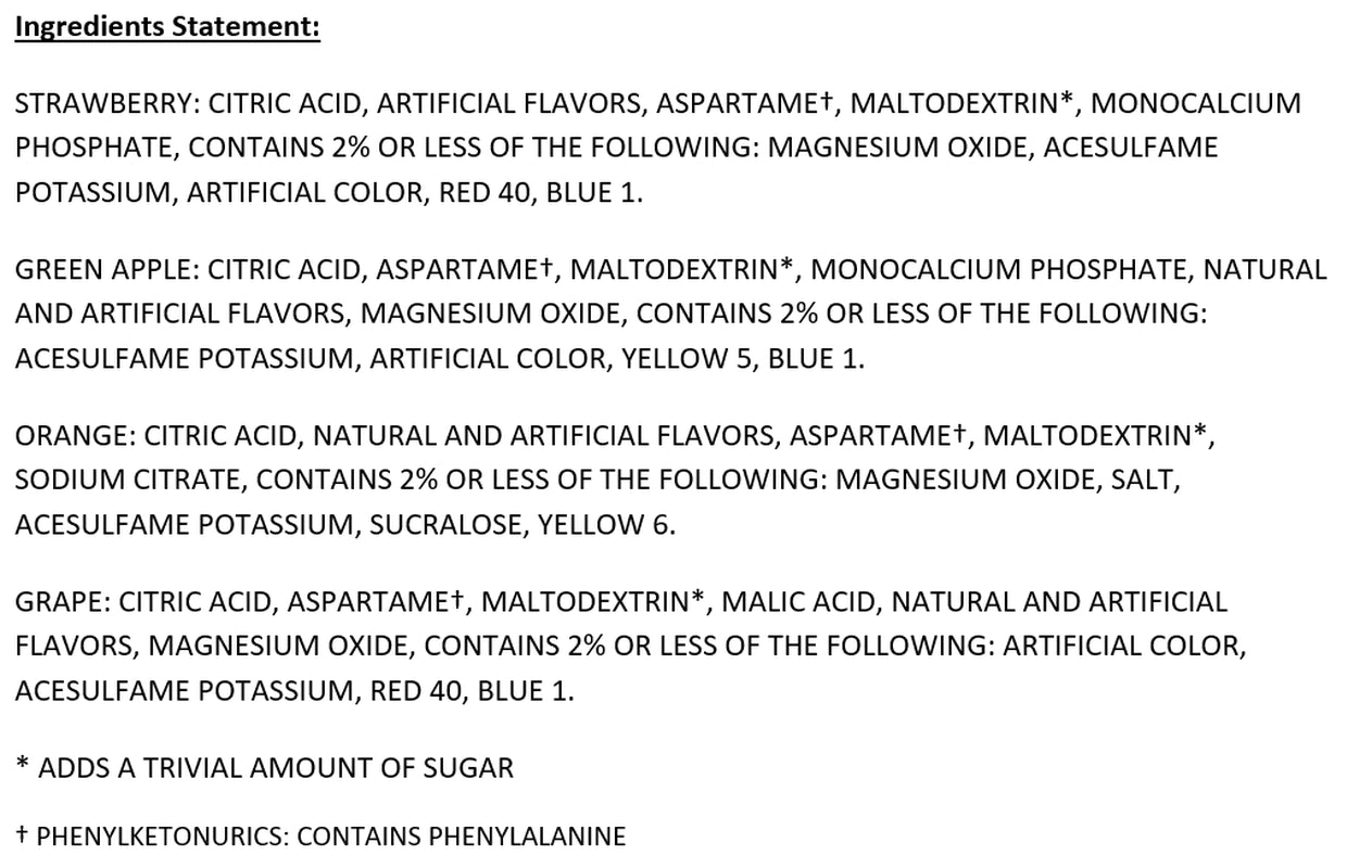 (40 Packets)  Variety Pack Sugar Free, On-The-Go, Caffeine Free, Powdered Drink Mix