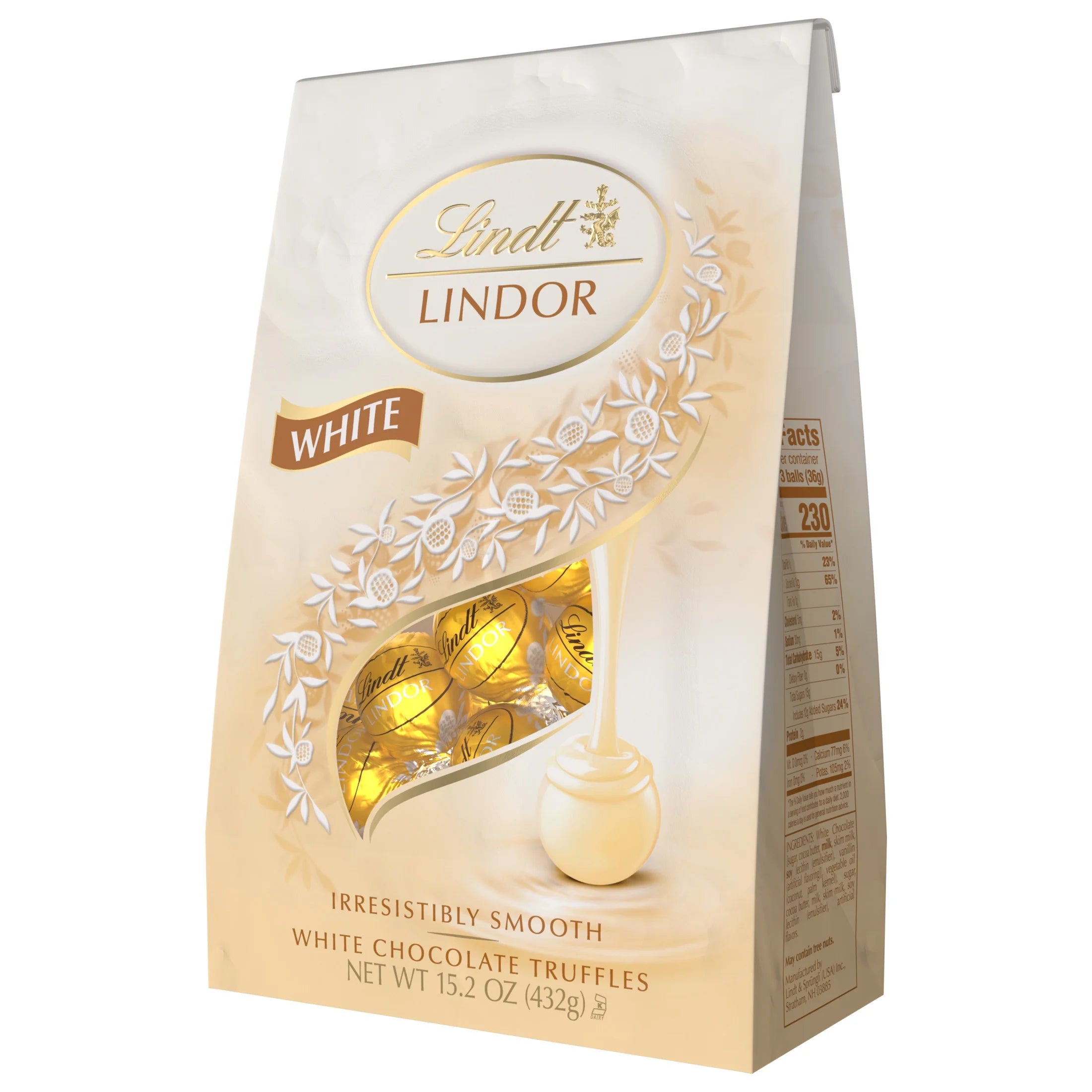 Lindor White Chocolate Candy Truffles, 15.2 Oz. Bag