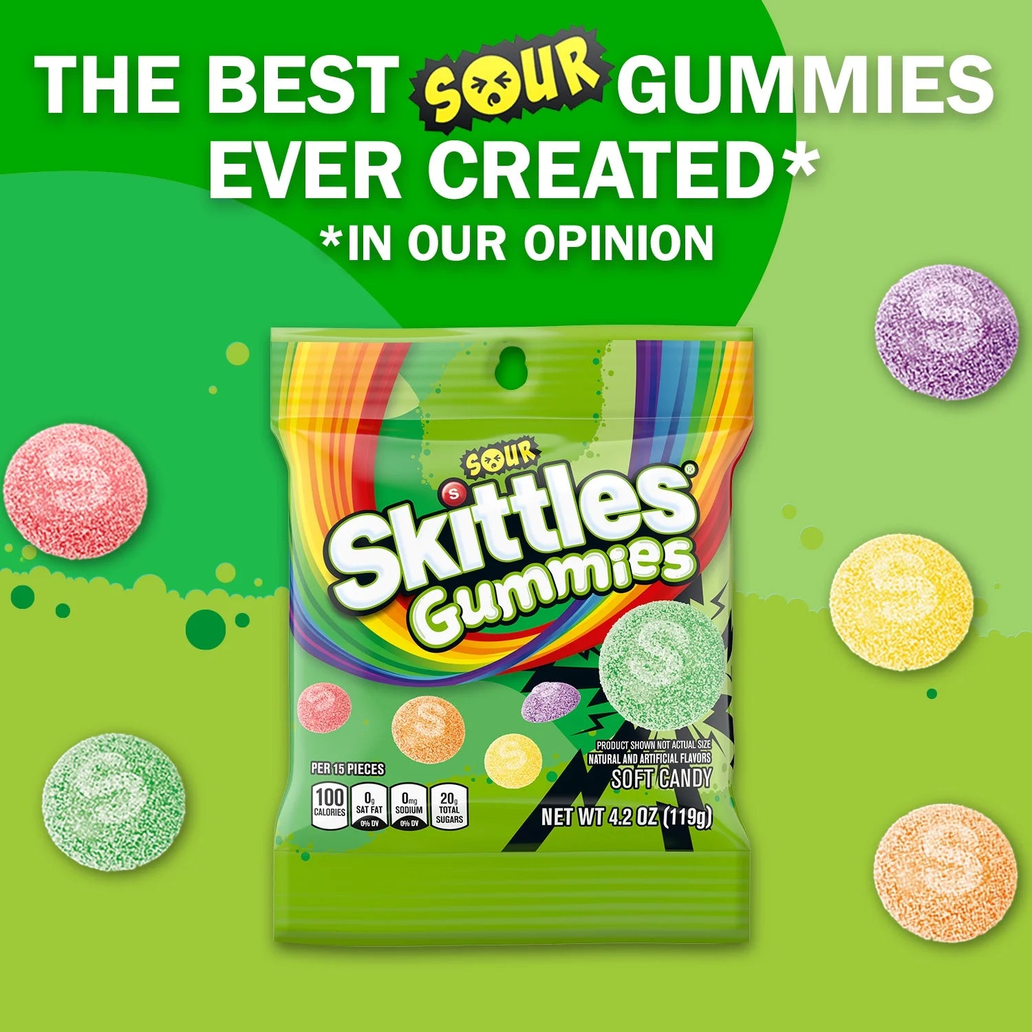 Gummies Sour Gummy Candy - 4.2 Oz Bag