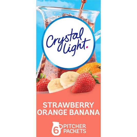 Crystal Light Strawberry Orange Banana Drink Mix Pack of 12 5 Calorie Refresh...