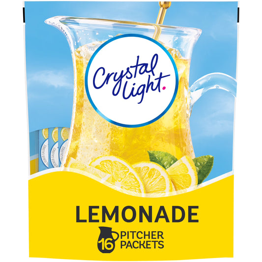 Drink Mix, 16 Pitcher Packets, for Flavorful Hydration and Shareable Refreshment, Lemonade, Flavored with Other Natural Flavor Zero Sugar, Low Calorie, 8.6 Oz