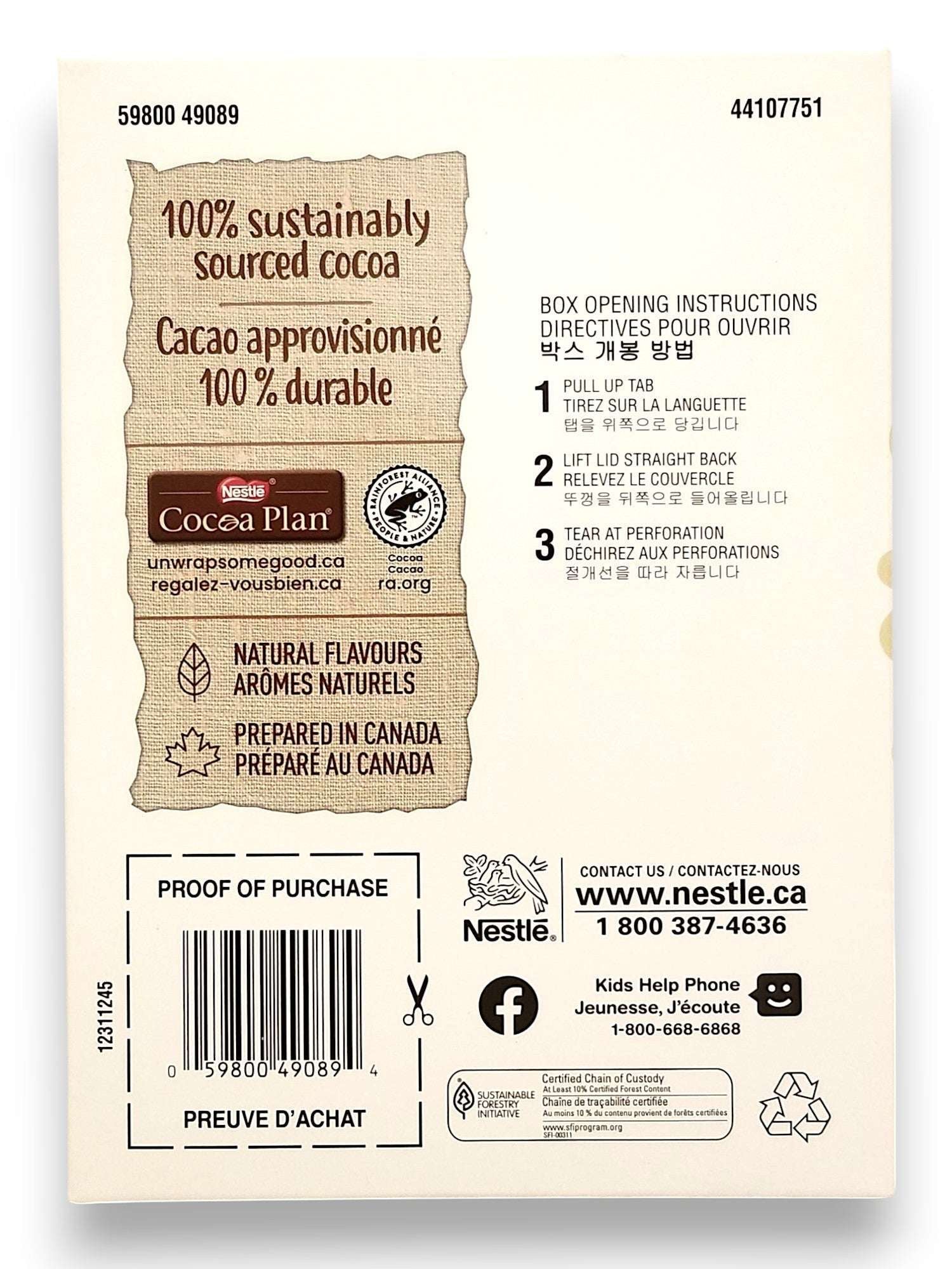 AERO White Chocolate Bars 24-Pack Box (42G) Canadian-Australian