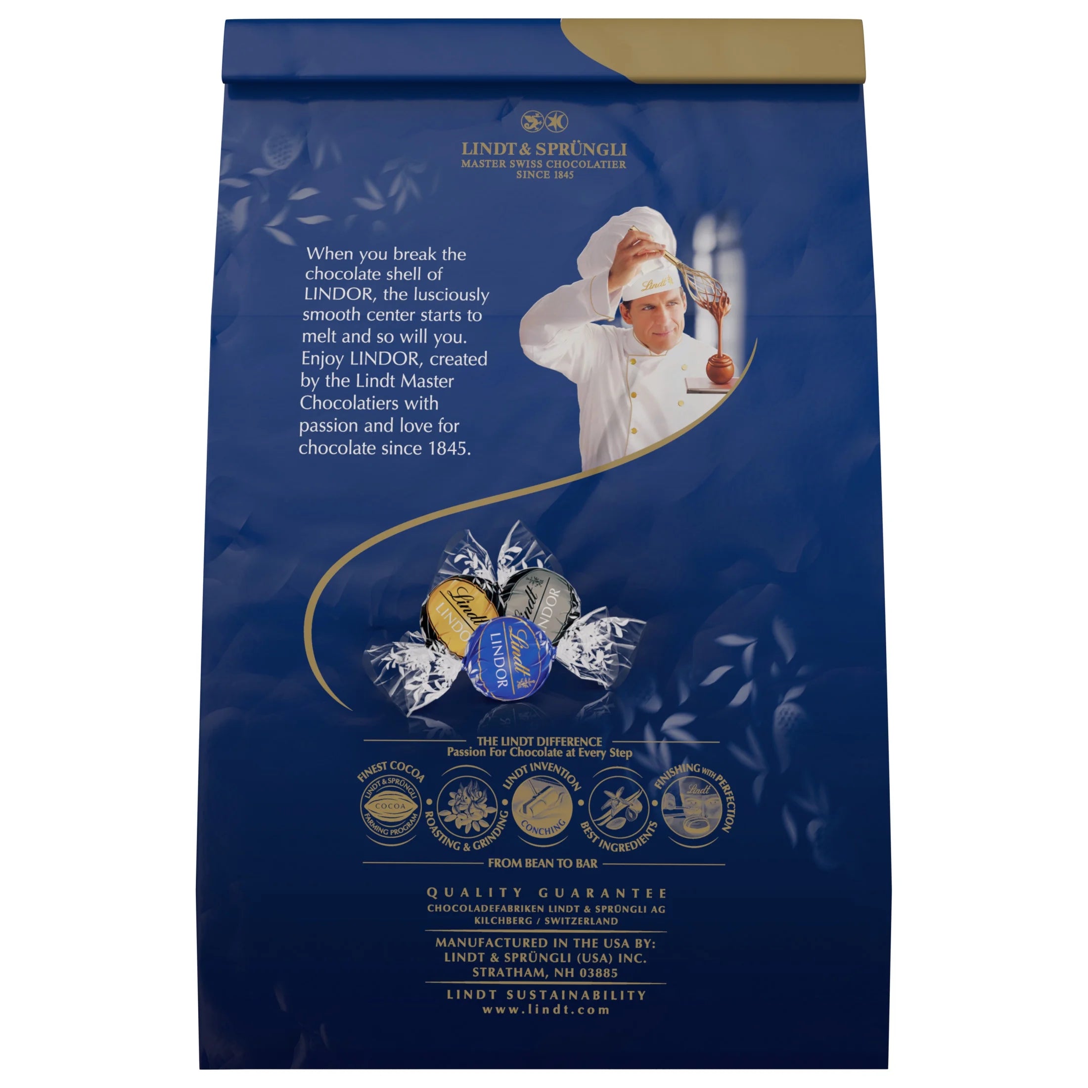 Lindor Assorted Dark Chocolate Candy Truffles, 15.2 Oz. Bag